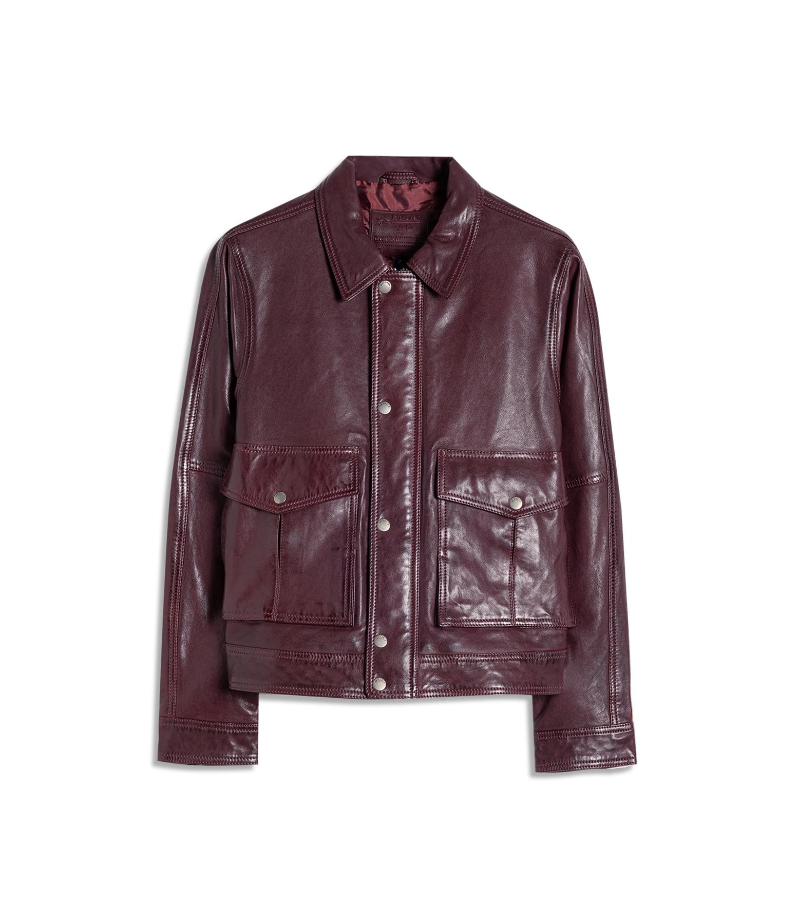 Jaqueta Viola Leather Bordeaux