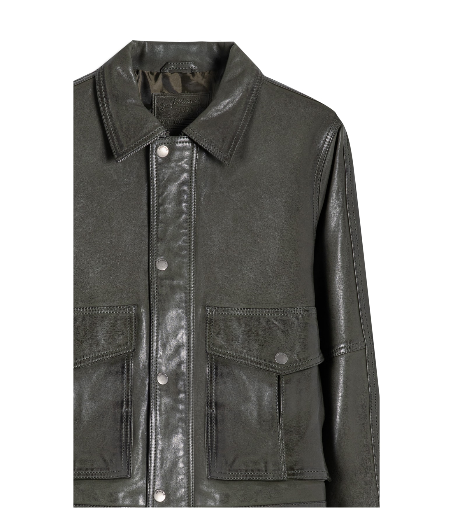 Jaqueta Viola Leather Verde Army