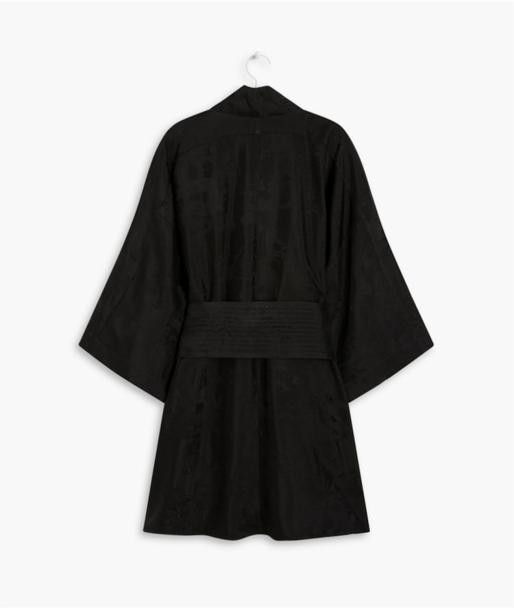 Kimono Jacquard Dragao Preto