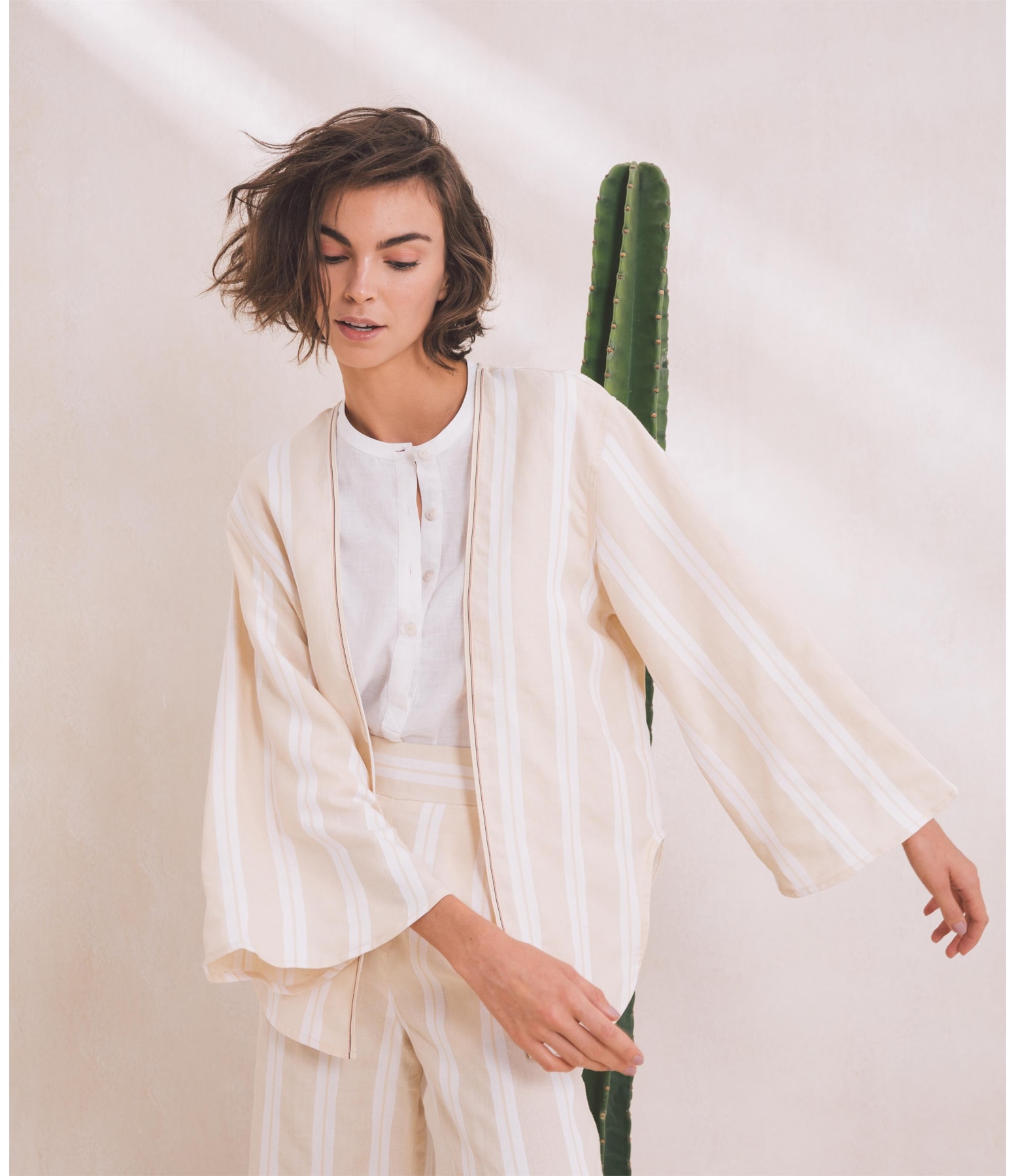 Kimono Linho Panarea Khaki