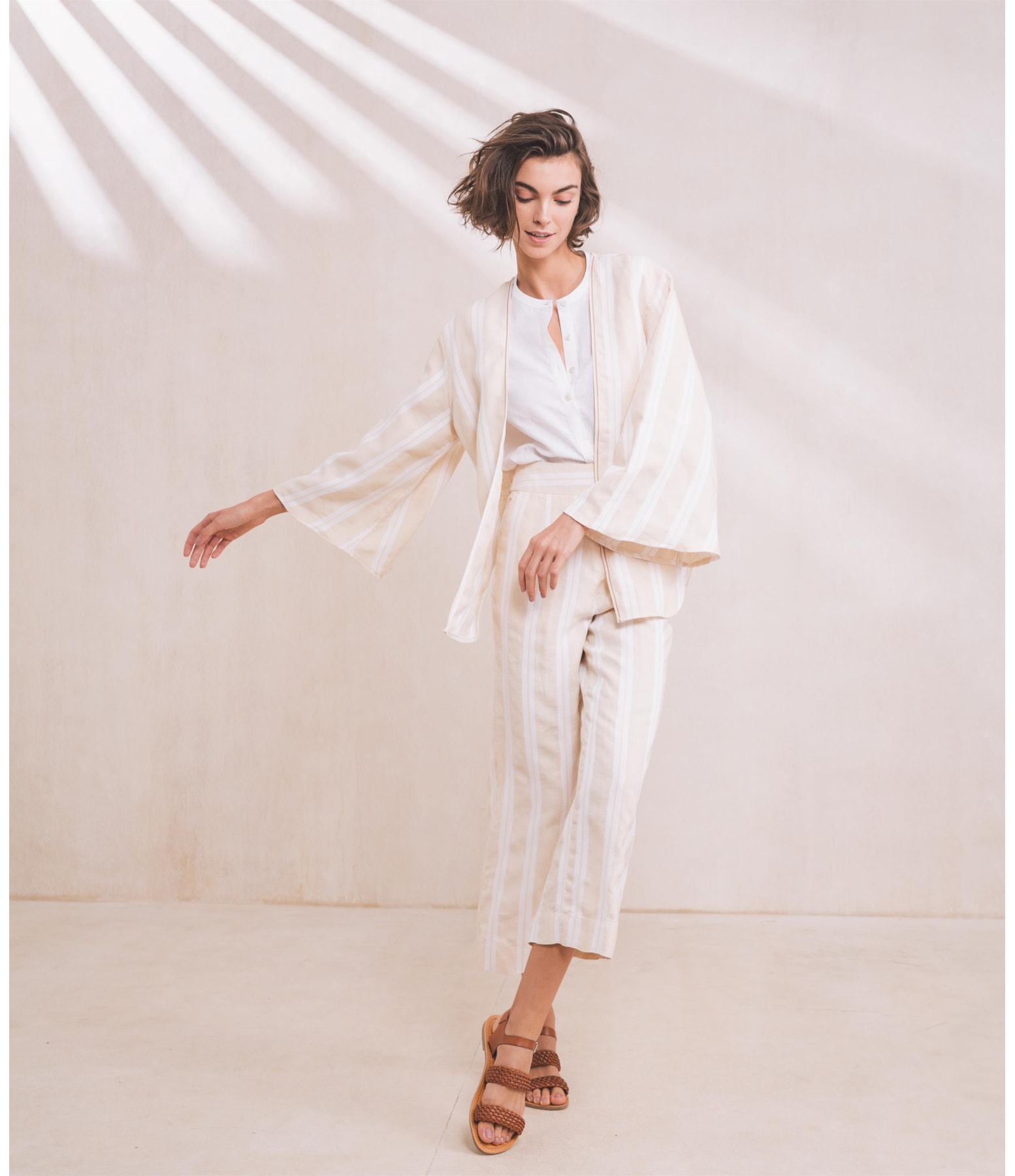 Kimono Linho Panarea Khaki
