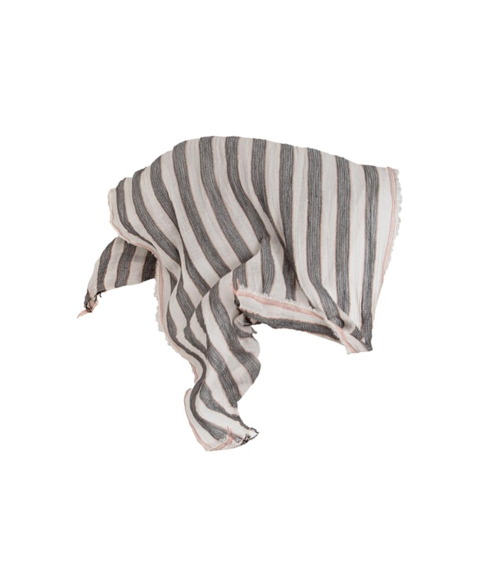 Lenço Black Stripes Preto