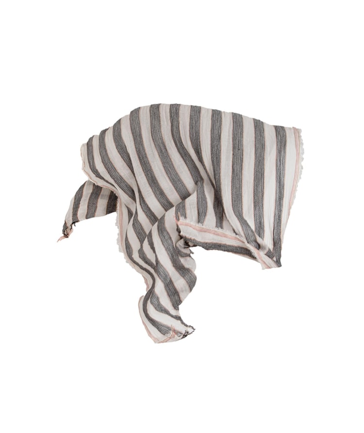 Lenço Black Stripes Preto