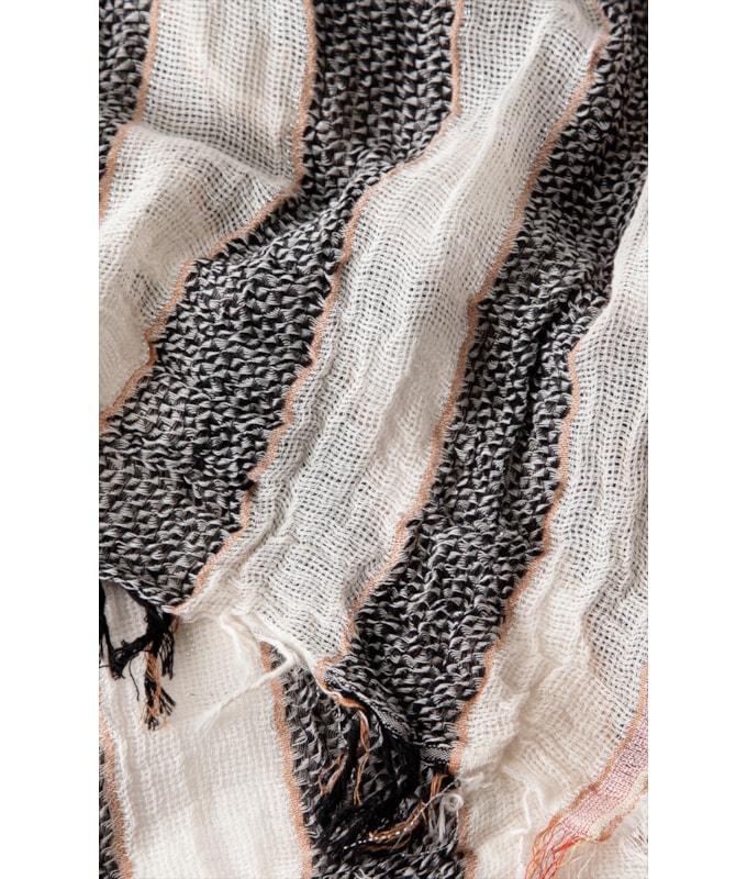 Lenço Black Stripes Preto