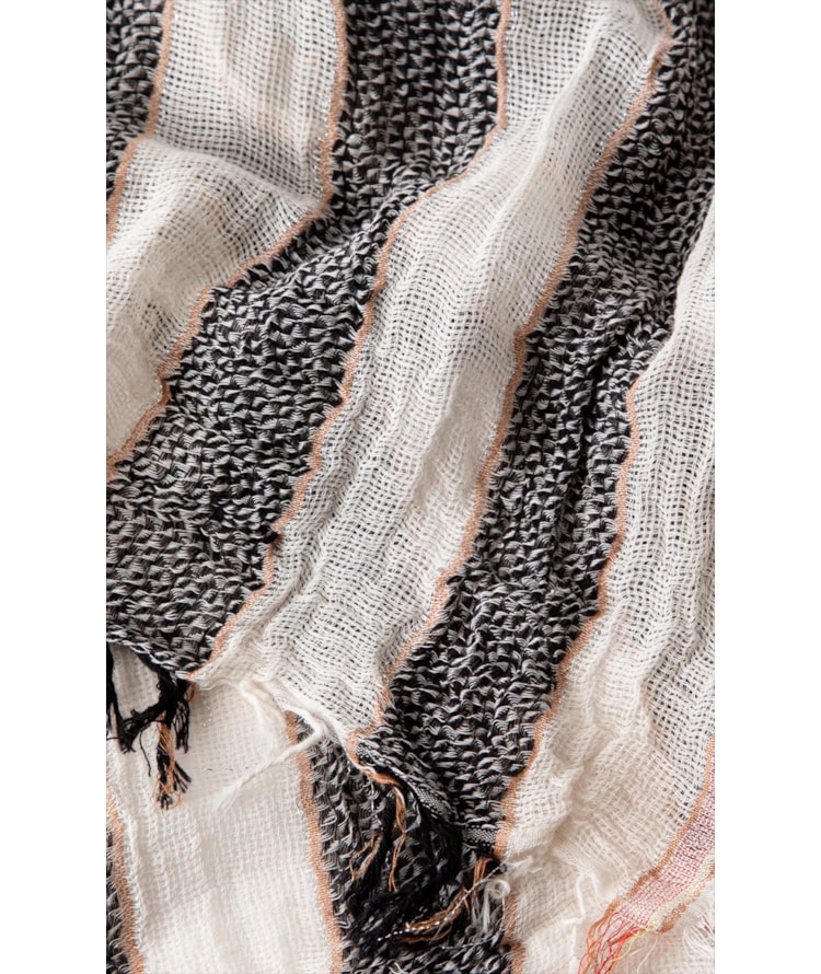 Lenço Black Stripes Preto