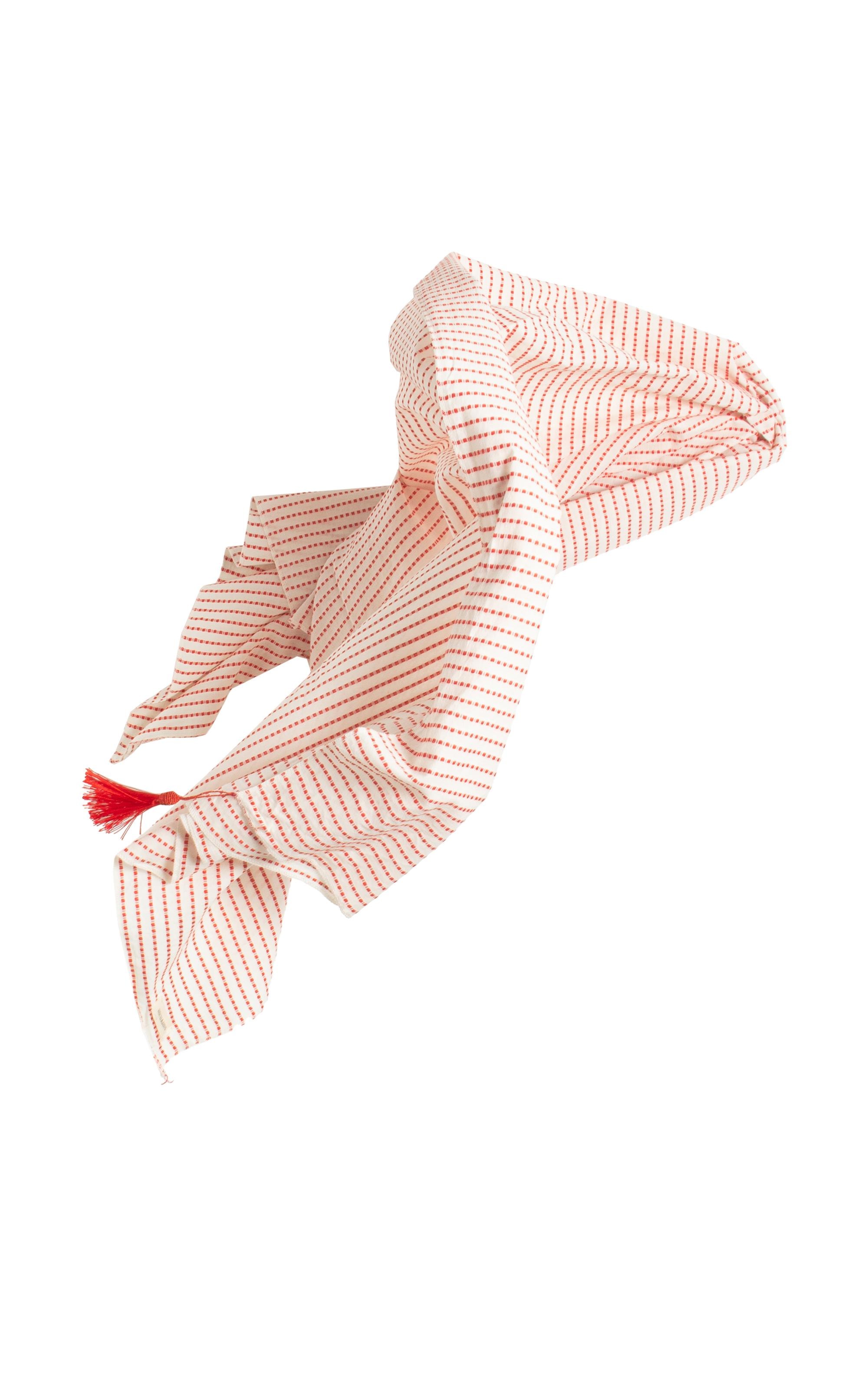 Lenço Fine Stripes Unicolor Vermelho