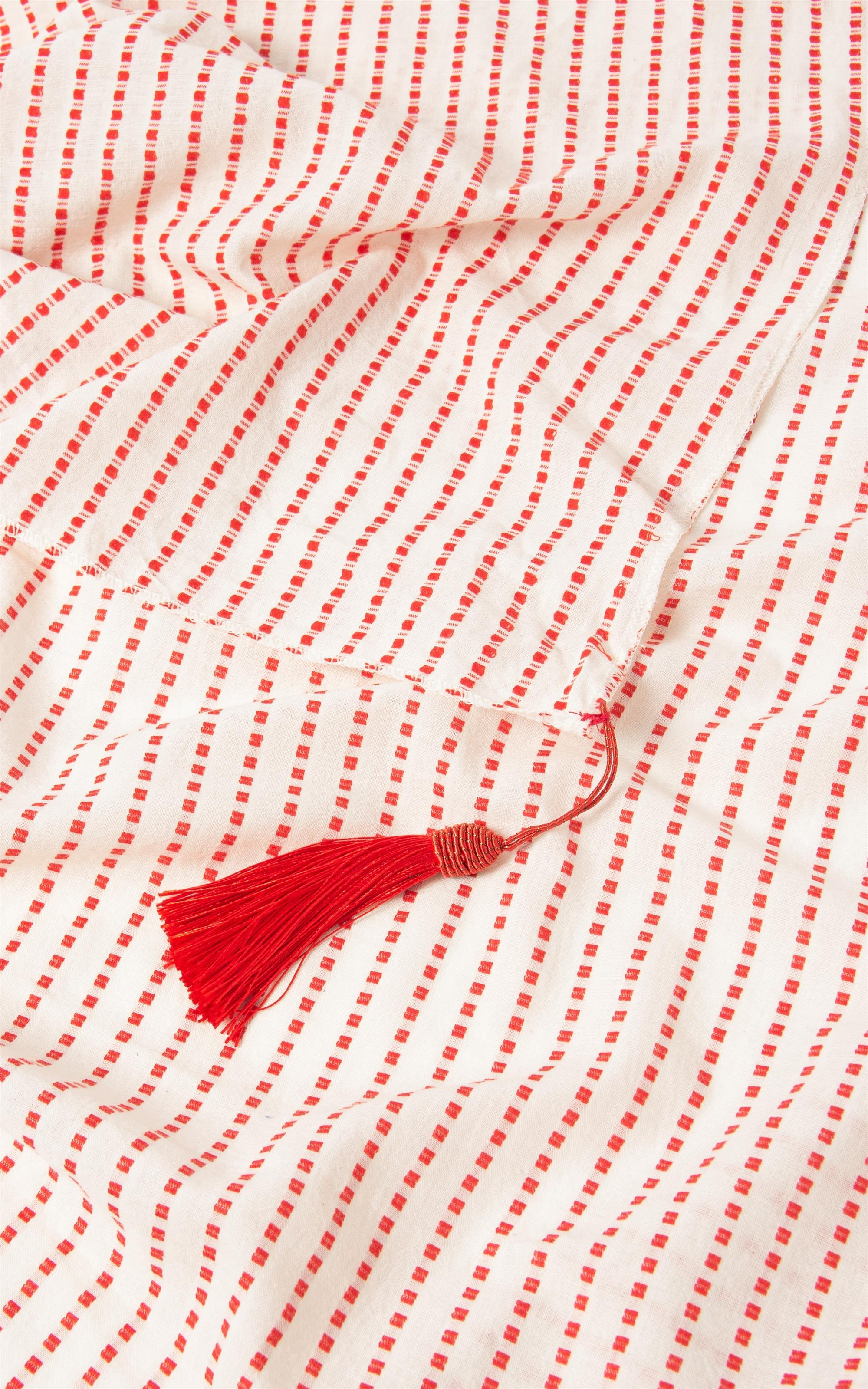 Lenço Fine Stripes Unicolor Vermelho