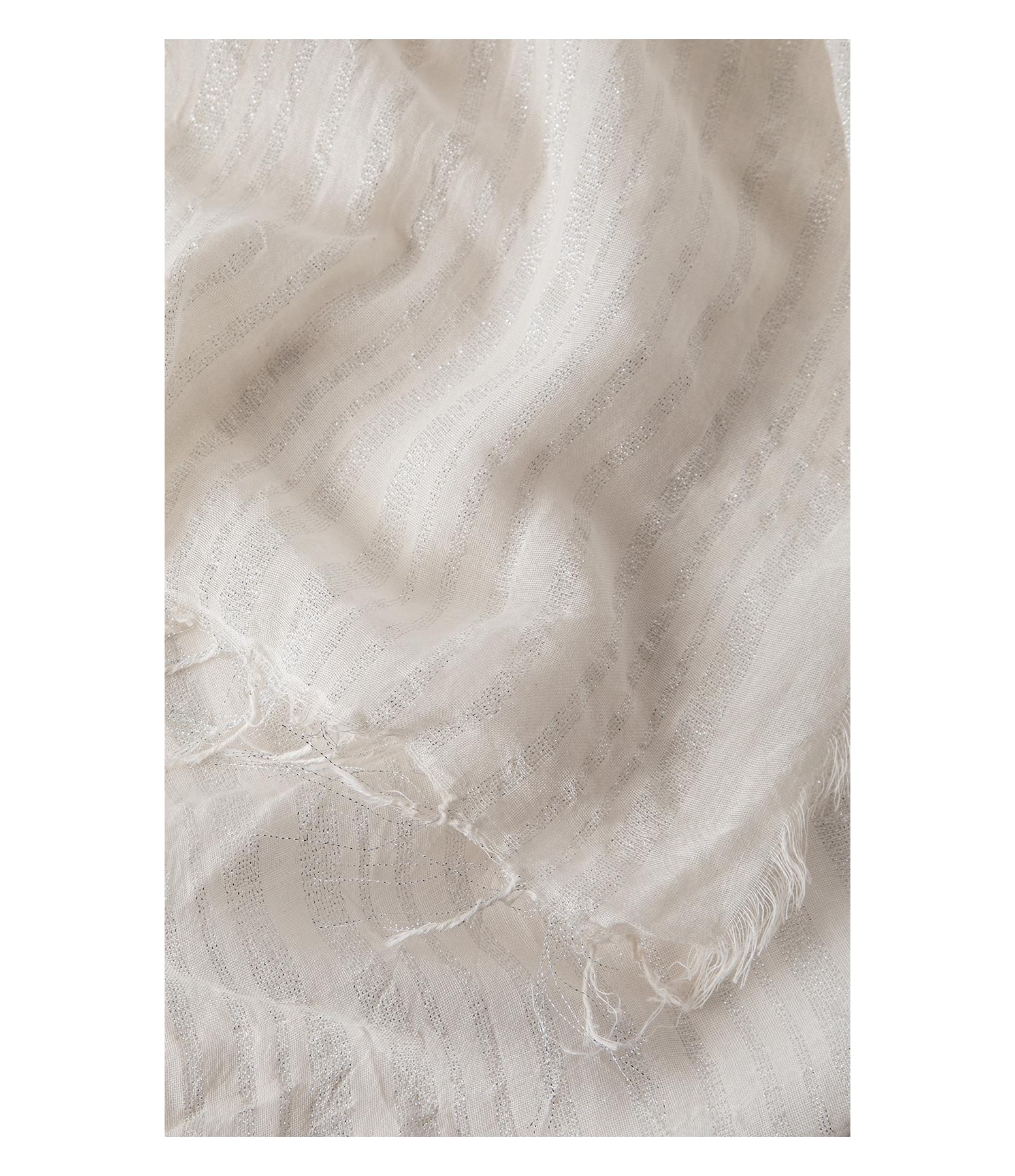 Lenço Natural Lurex Cru
