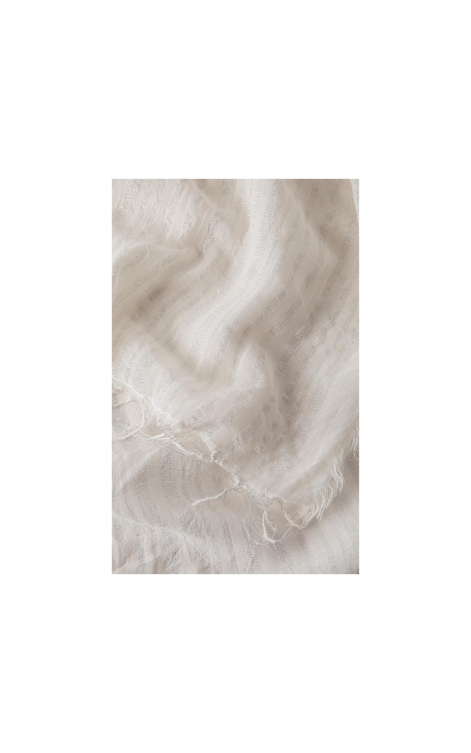 Lenço Natural Lurex Cru