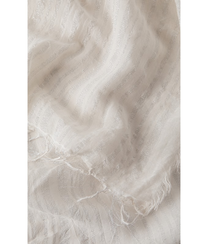 Lenço Natural Lurex Cru