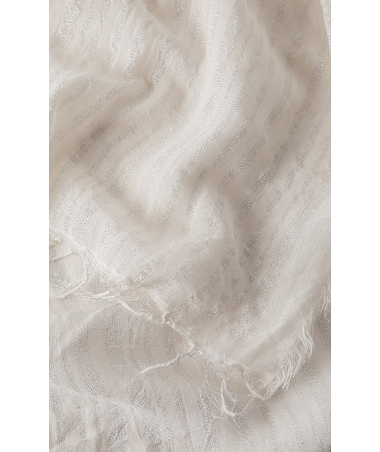 Lenço Natural Lurex Cru