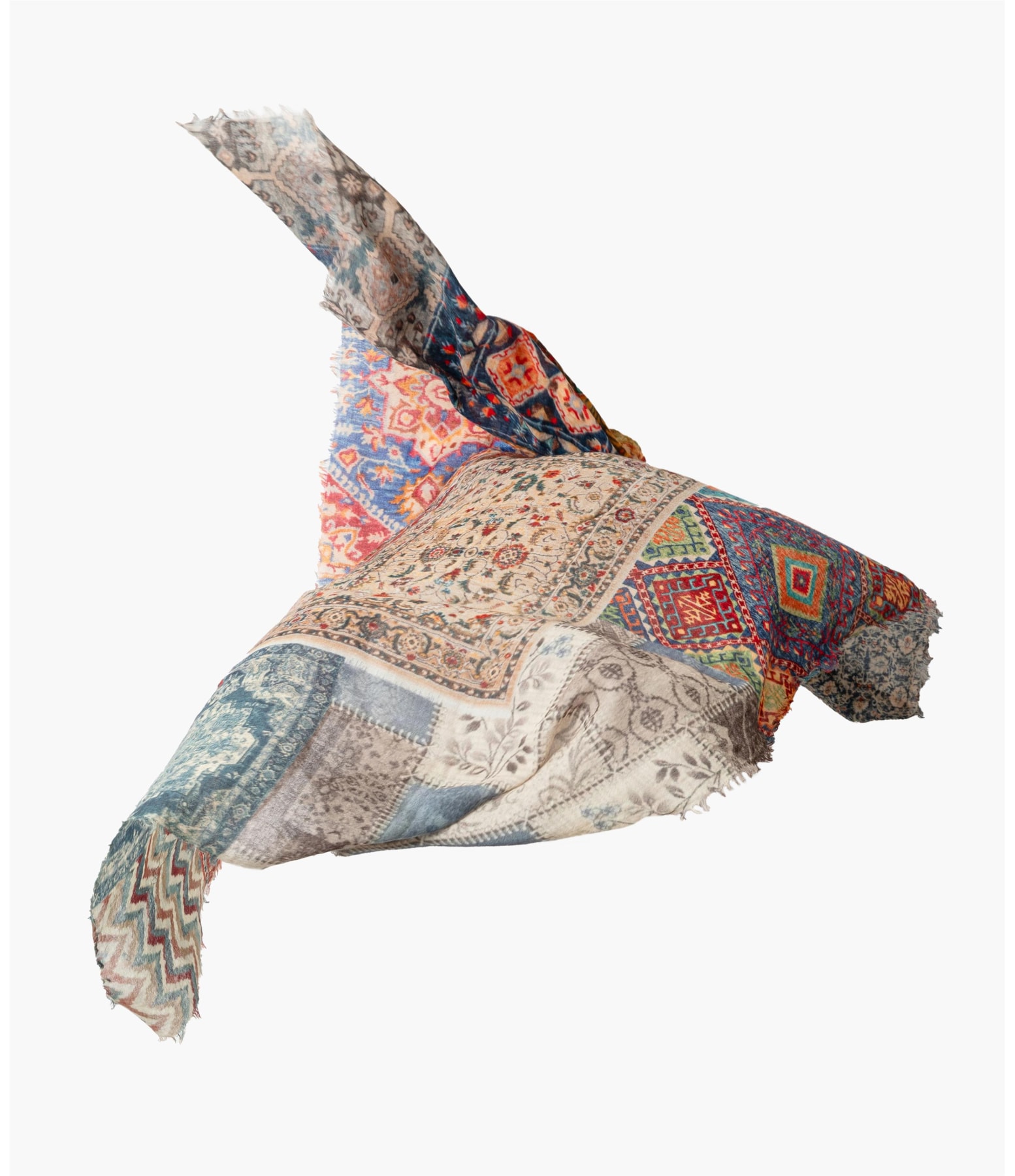 Lenço Patchwork Bege