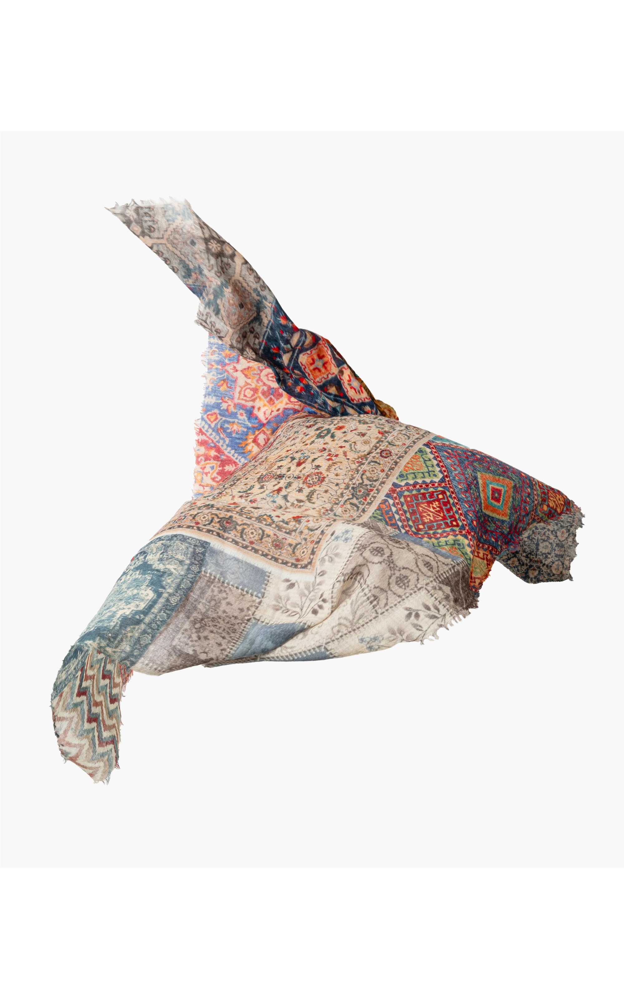 Lenço Patchwork Bege