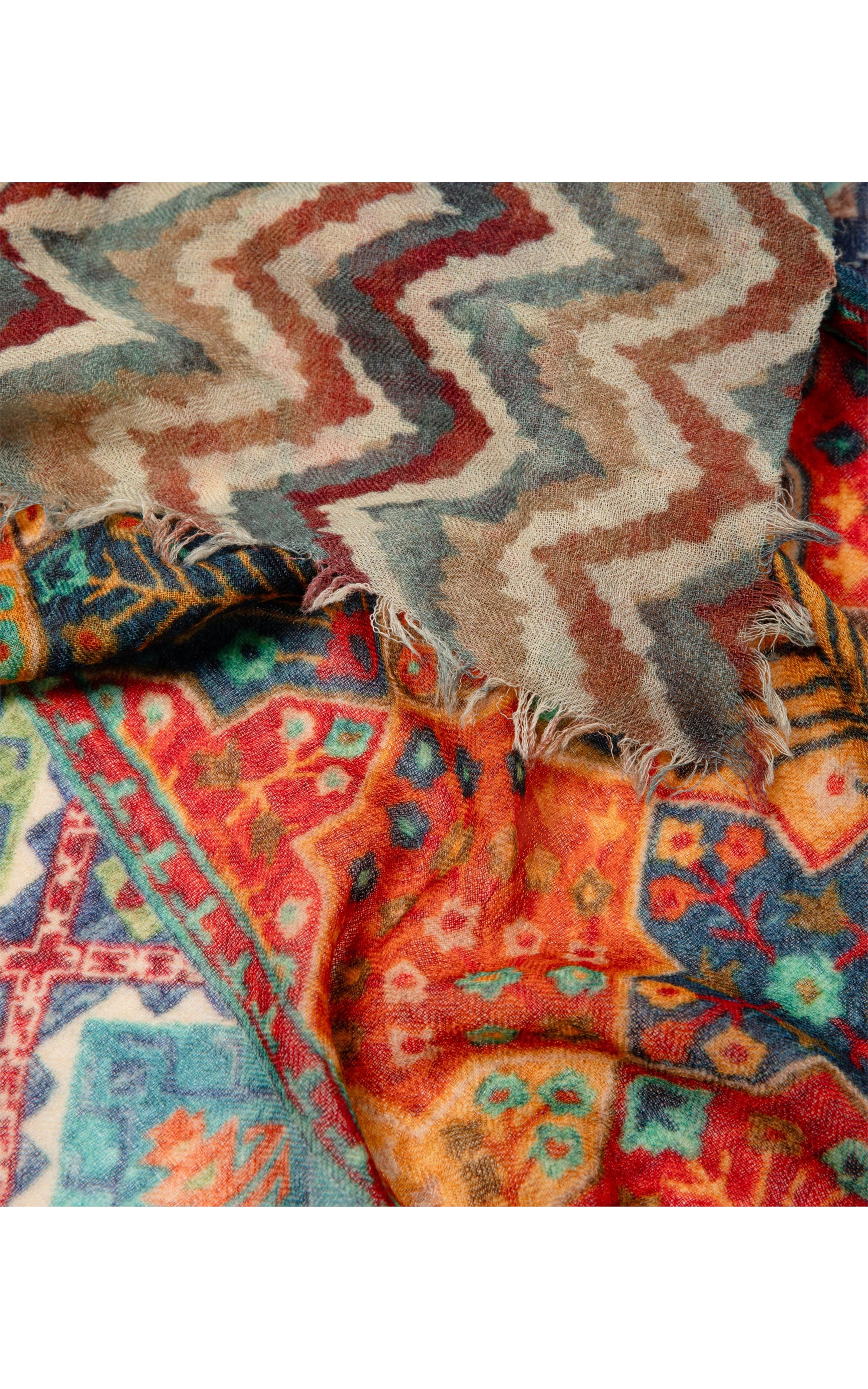 Lenço Patchwork Bege