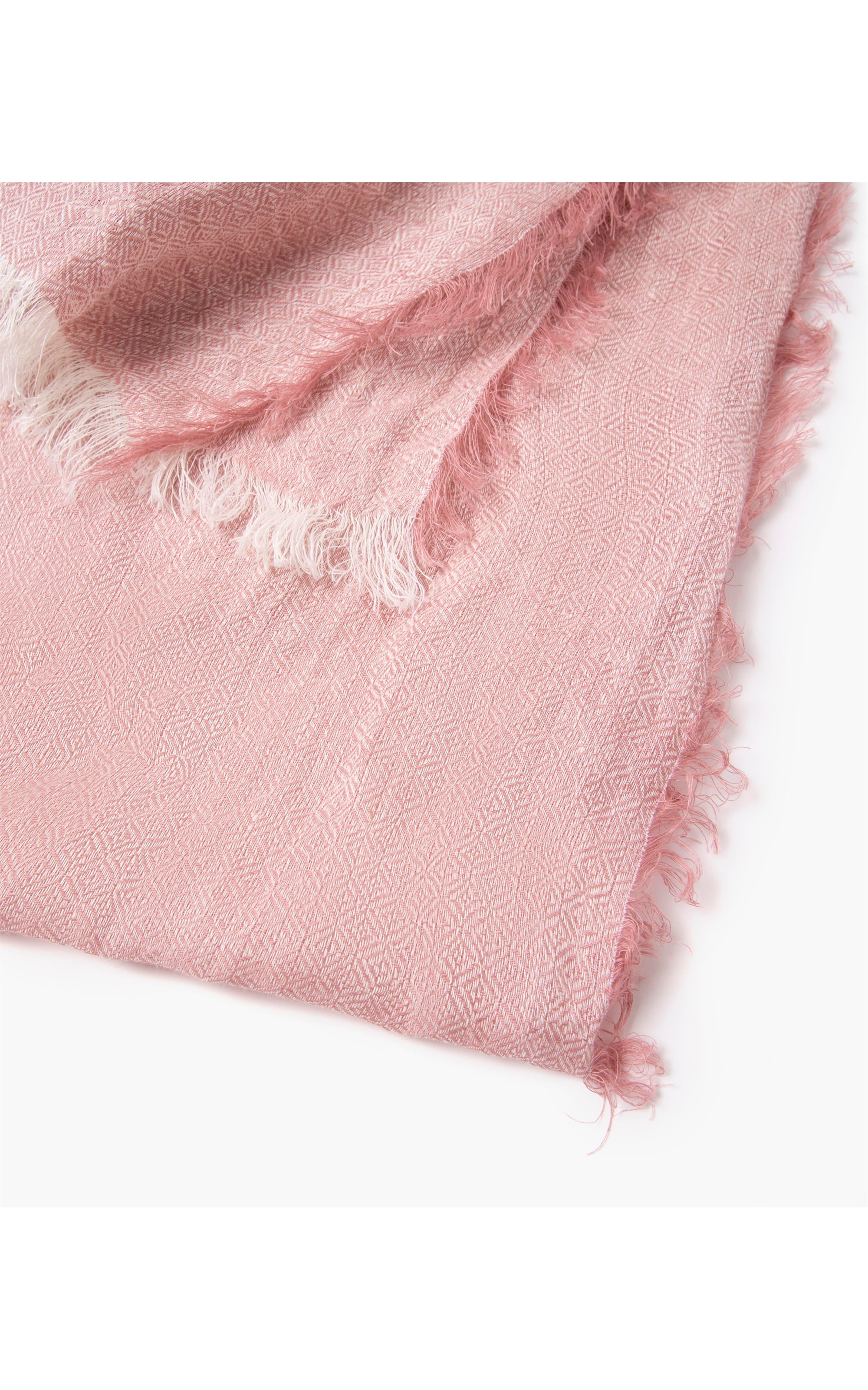 Lenço  Puro Linho Cross Dyed Rosa