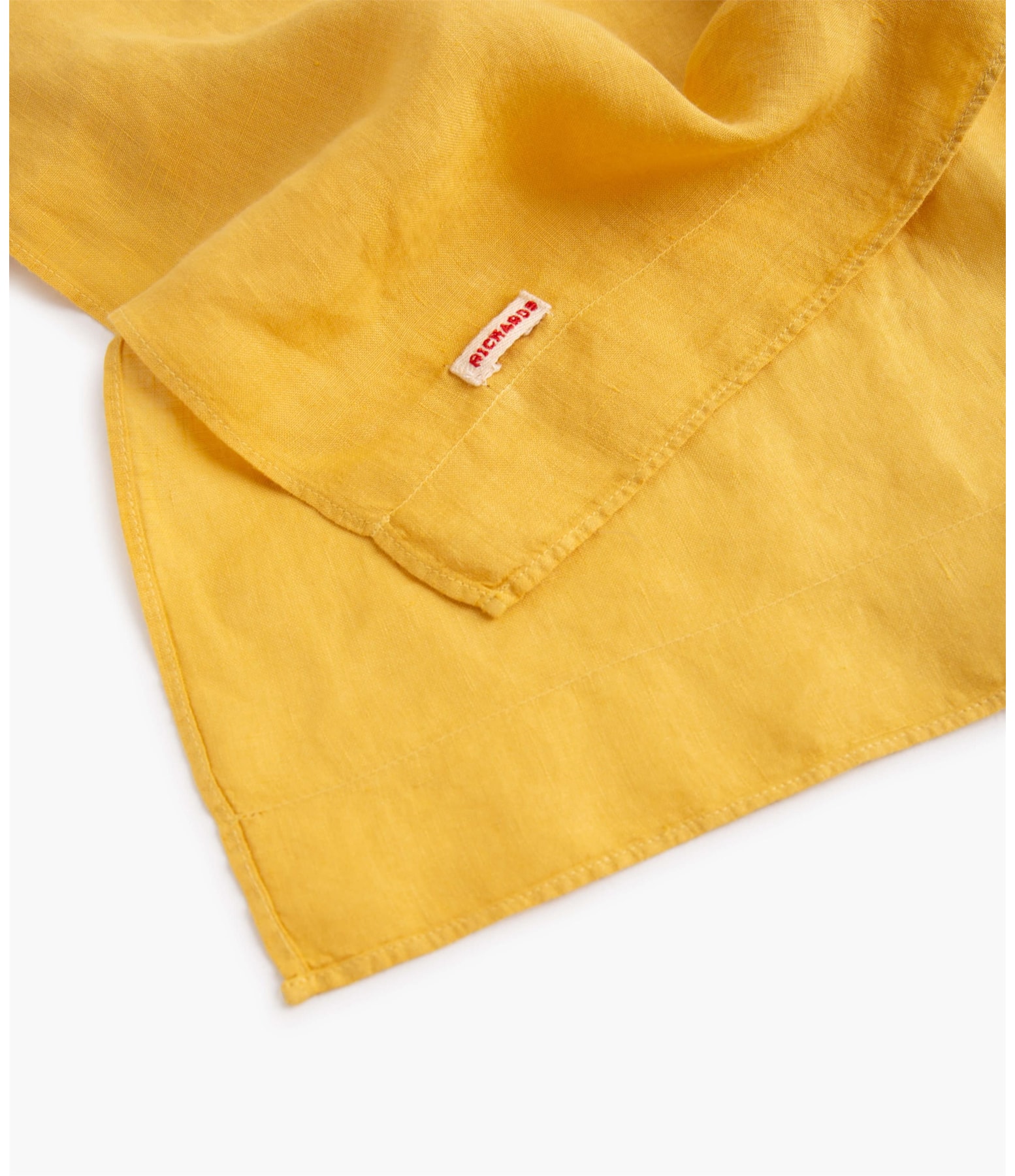 Lenço Puro Linho Garment Dye Mostarda