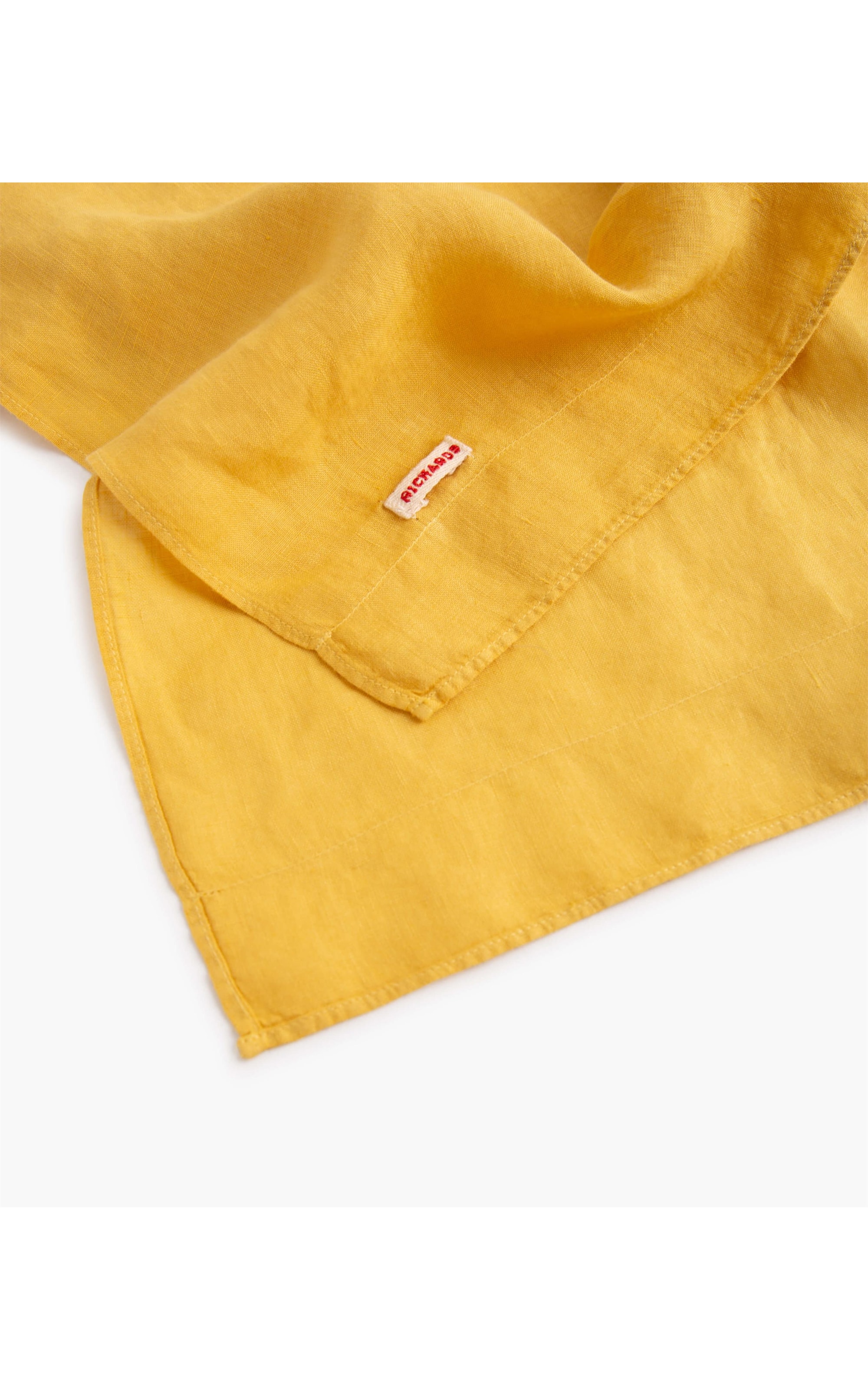 Lenço Puro Linho Garment Dye Mostarda