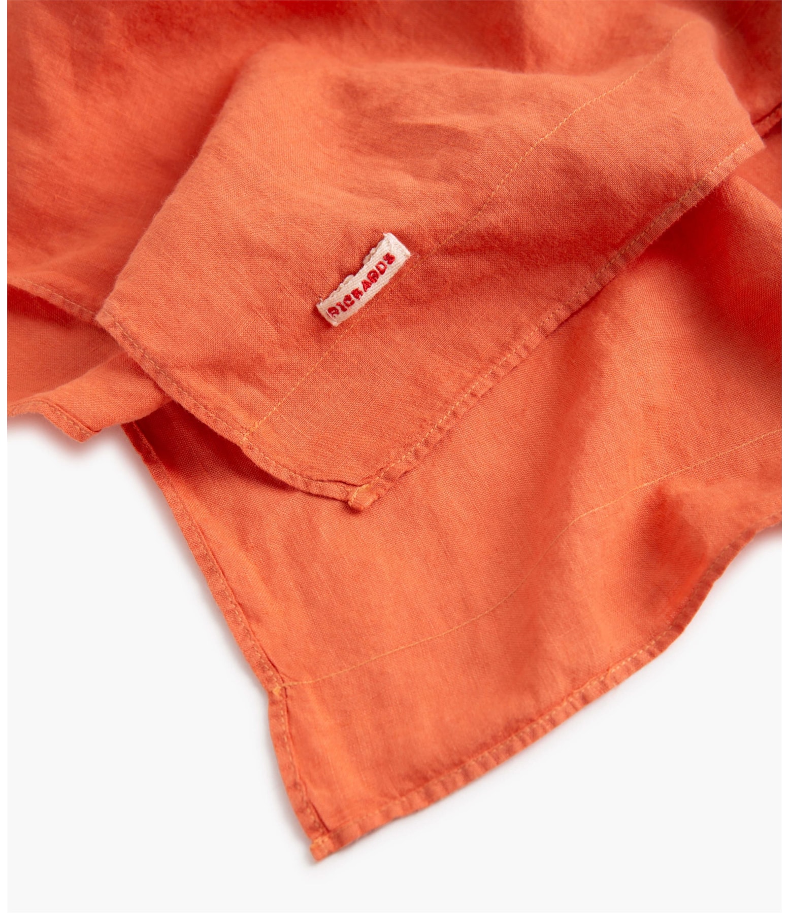 Lenço Puro Linho Garment Dye Salmao