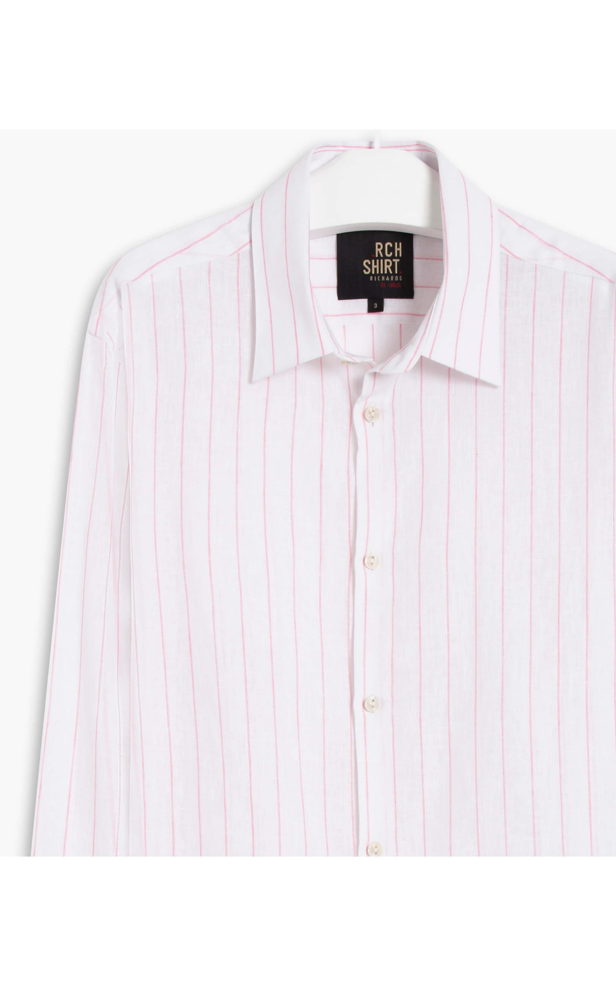 Long Sleeve Linho   Yuri Striped Shirt Laranja