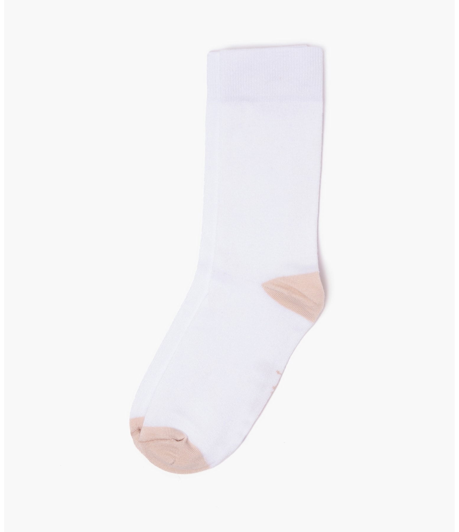 Meia Basic Bicolor Areia