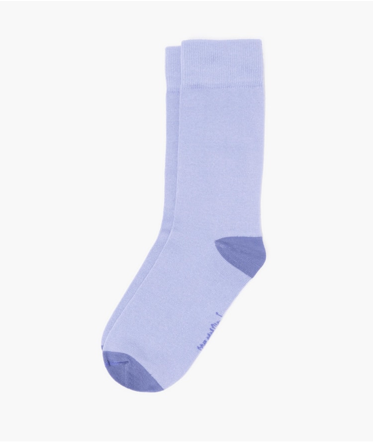 Meia Basic Bicolor Azul Seco