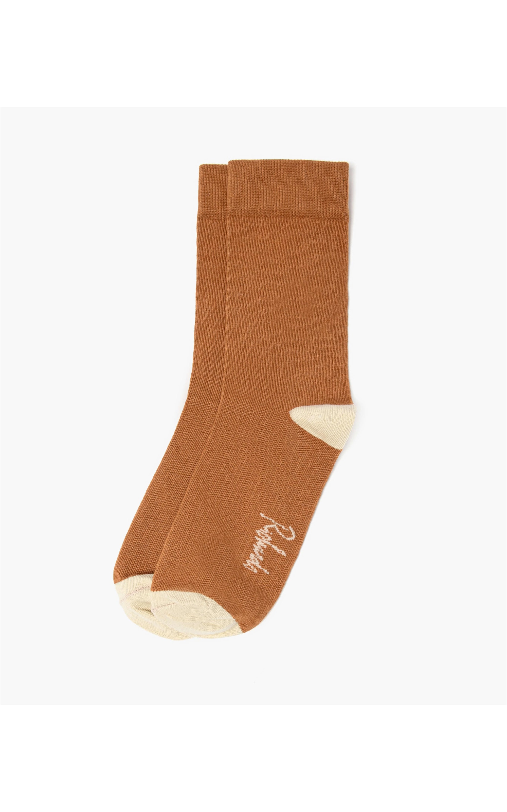 Meia Bicolor New Camel