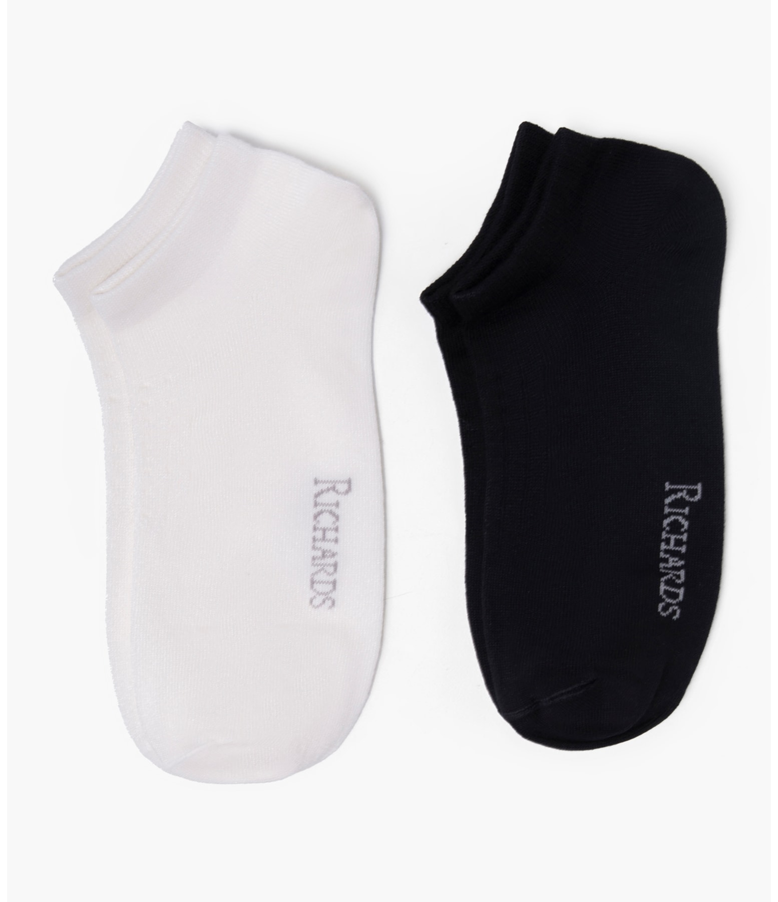 Meia Curta Pack Rch Preto/ Branco