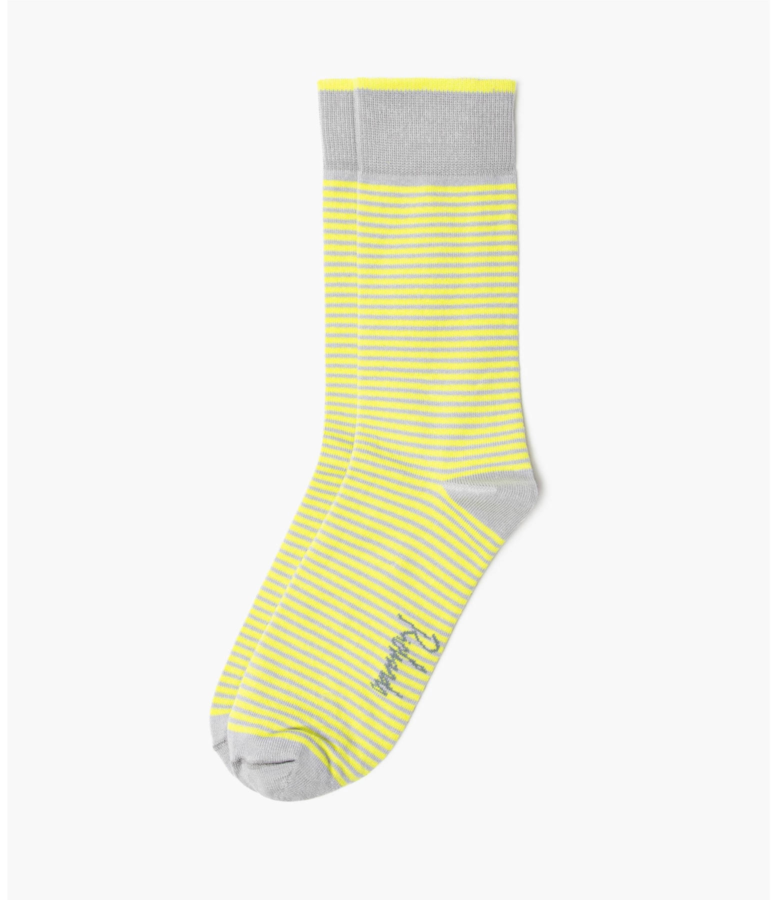Meia Full Stripes Amarelo Claro