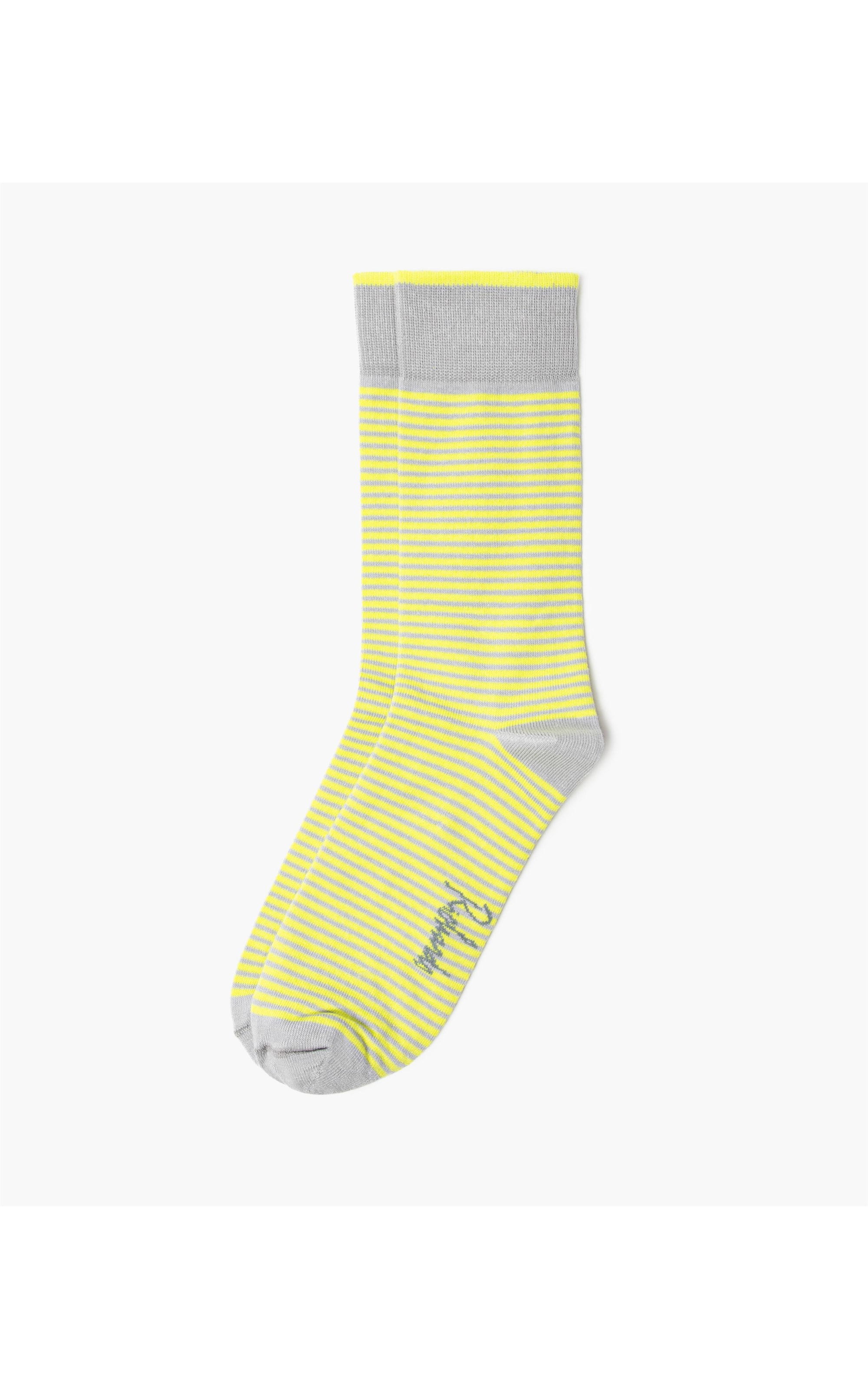 Meia Full Stripes Amarelo Claro