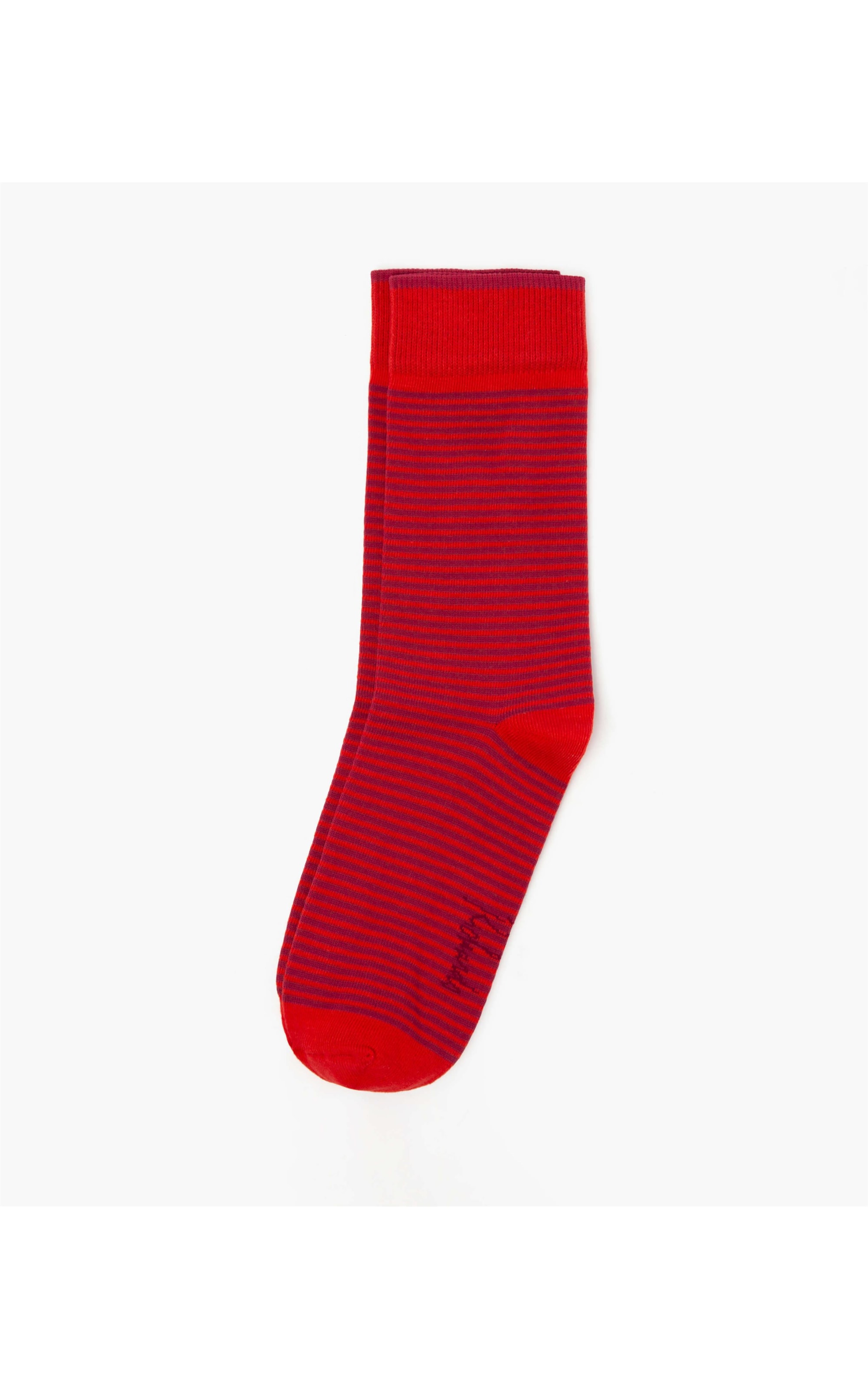 Meia Full Stripes Fina Vermelho