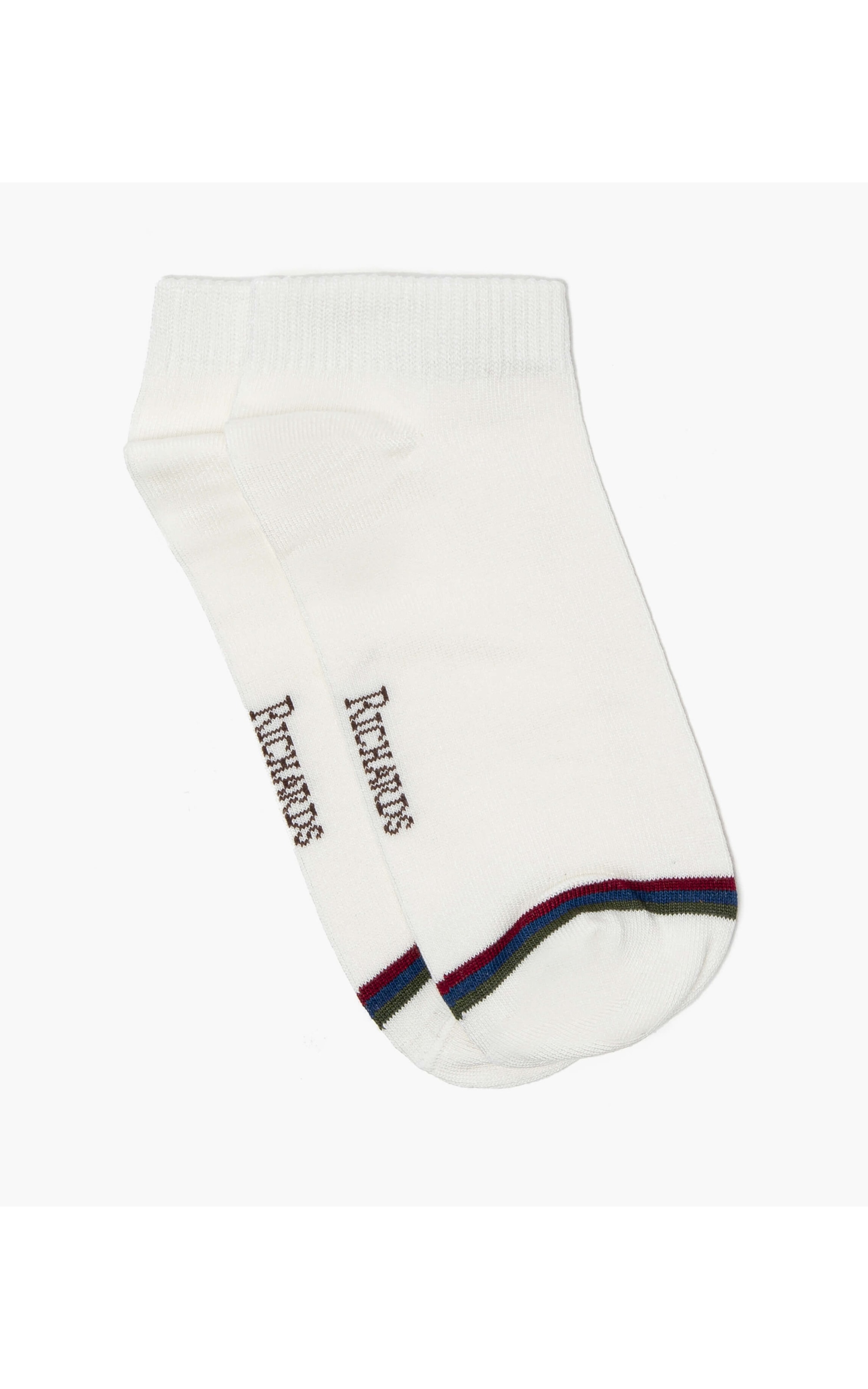 Meia Linho  Curta Flag Off White