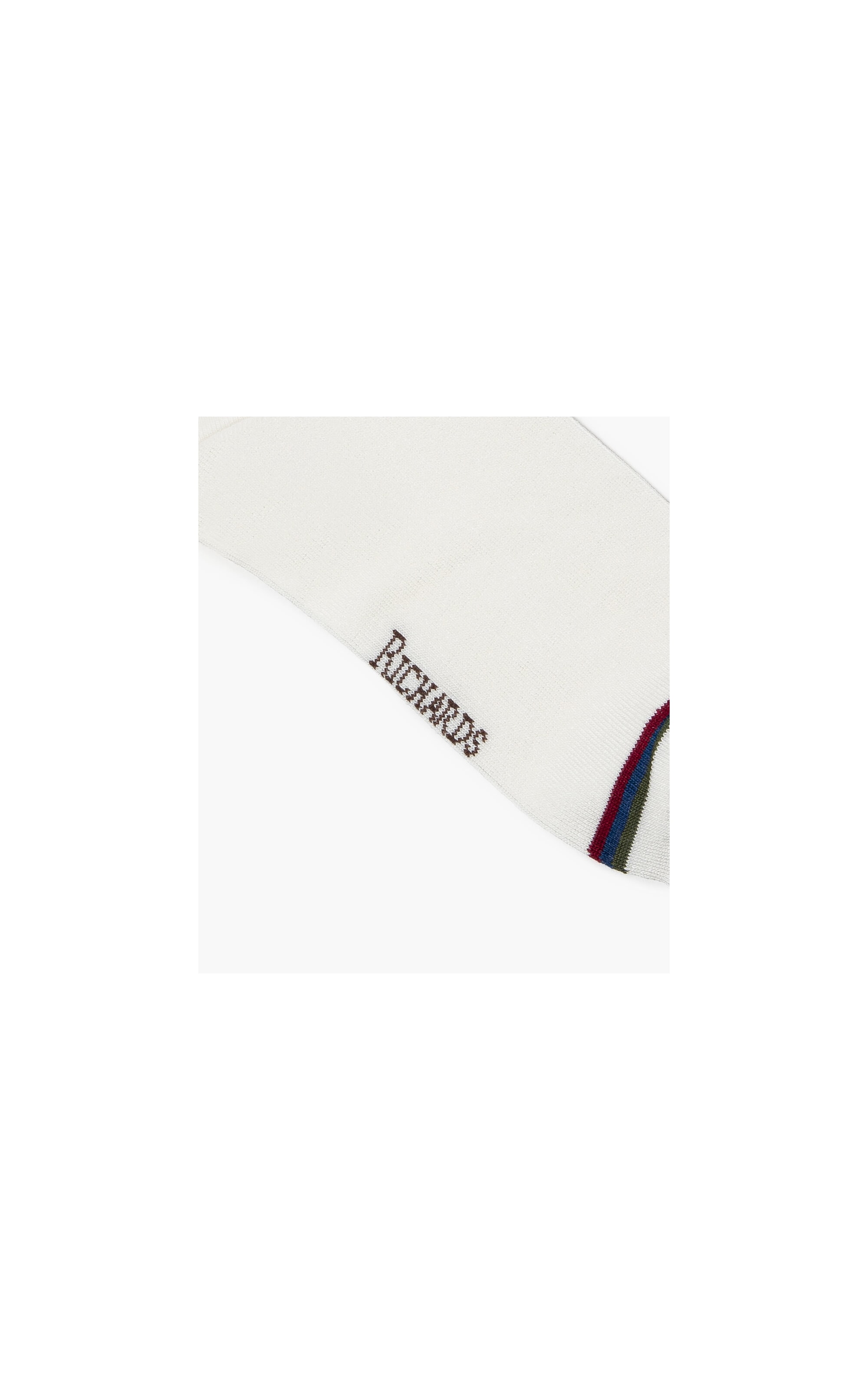 Meia Linho  Curta Flag Off White