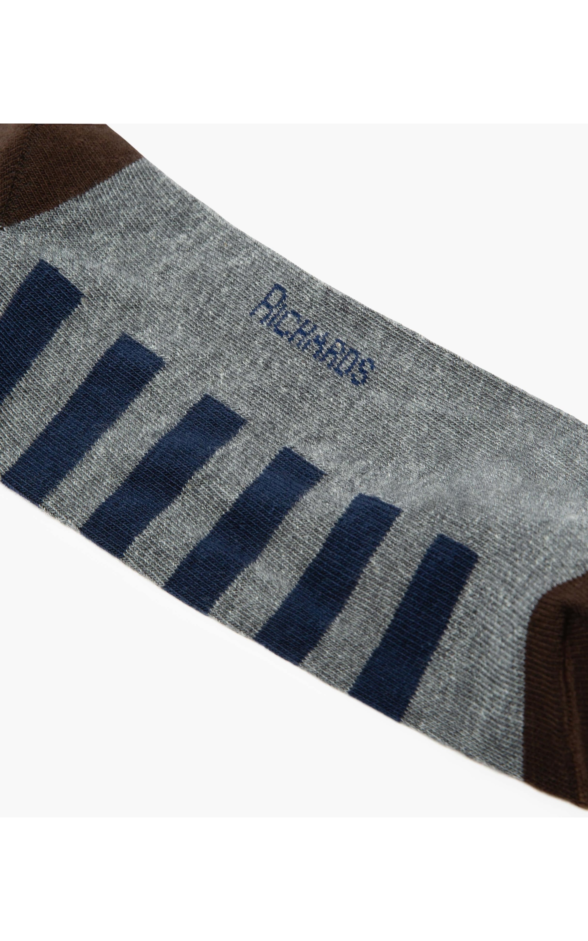 Meia Linho  Full Stripe Chumbo Mescla