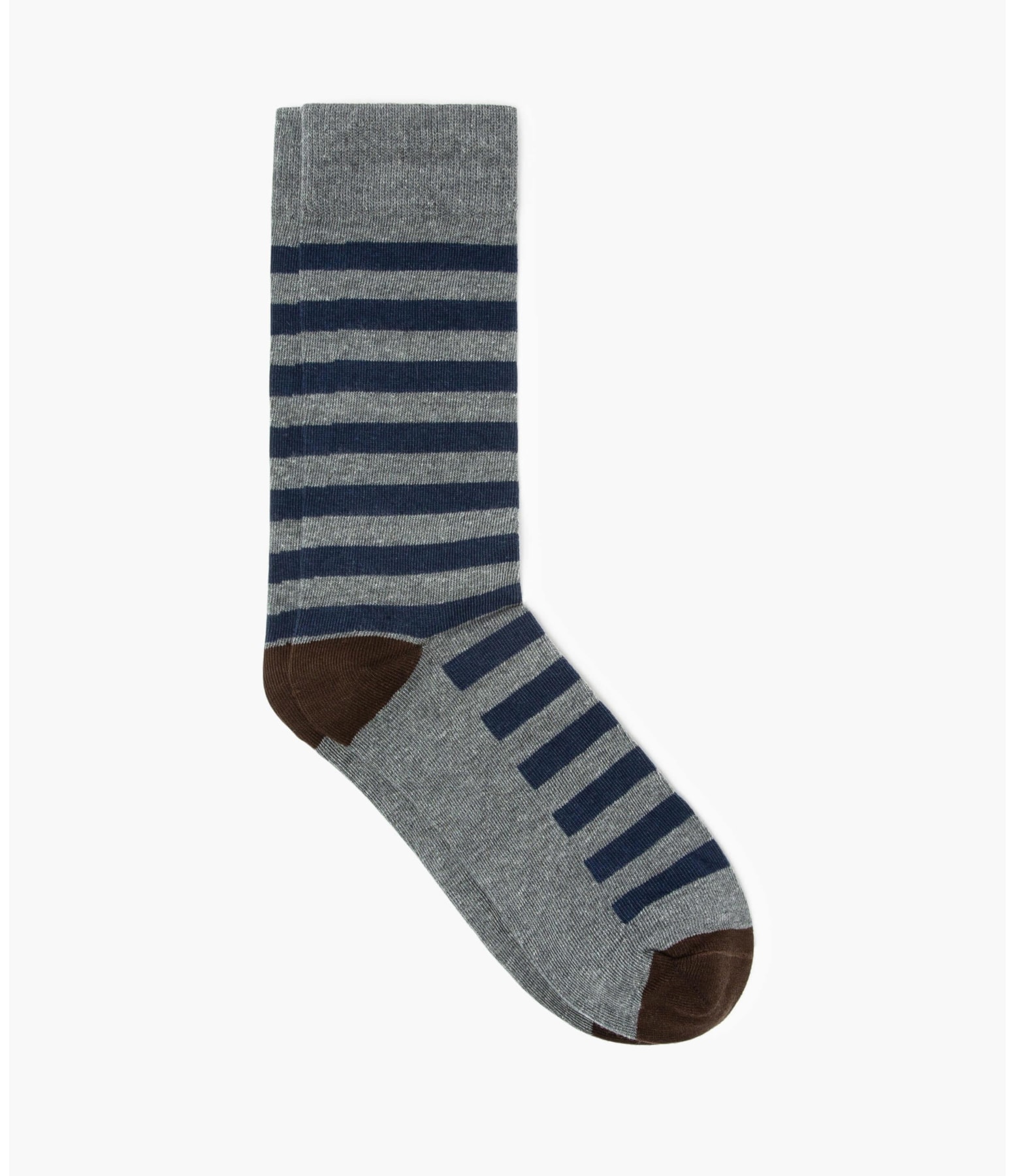 Meia Linho  Full Stripe Chumbo Mescla