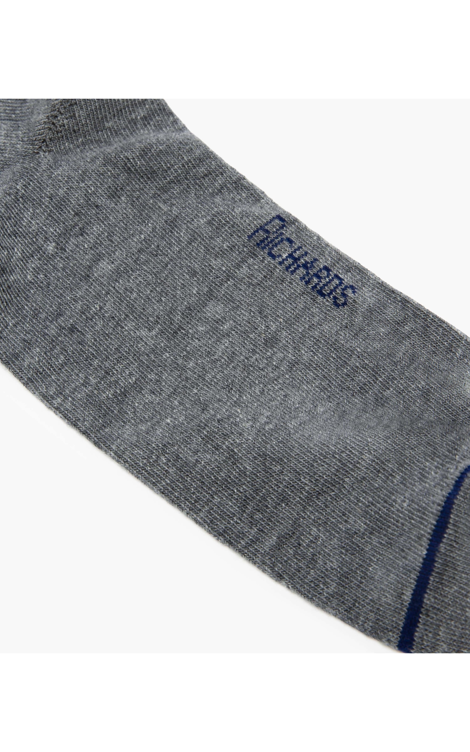 Meia Linho  Single Stripe Chumbo Mescla
