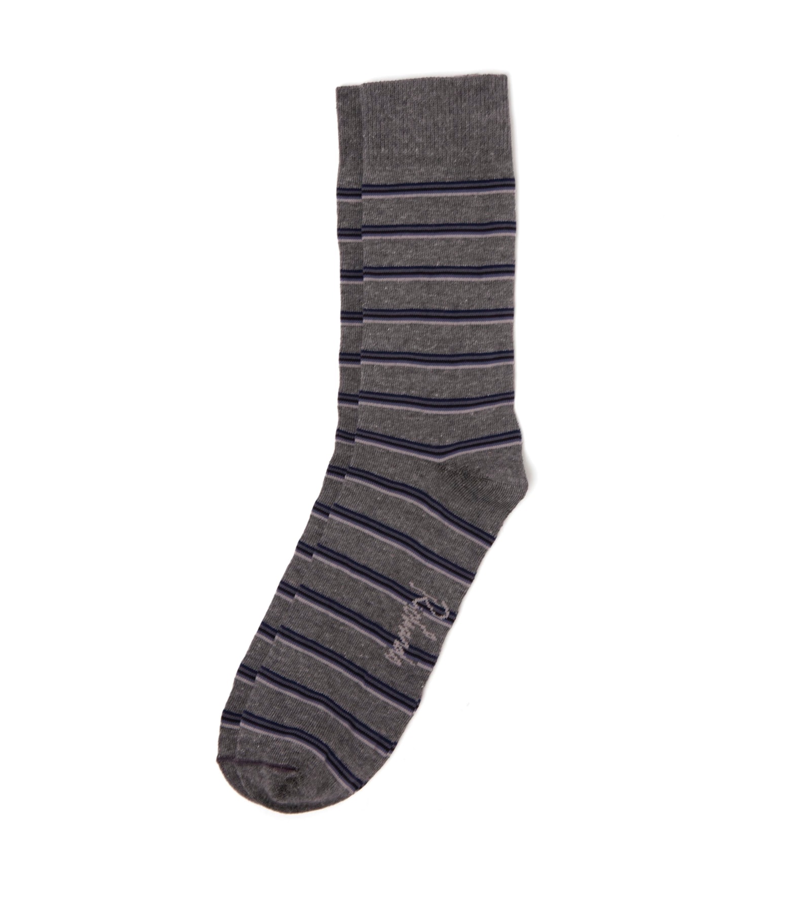 Meia Stripes Spaces Chumbo Mescla