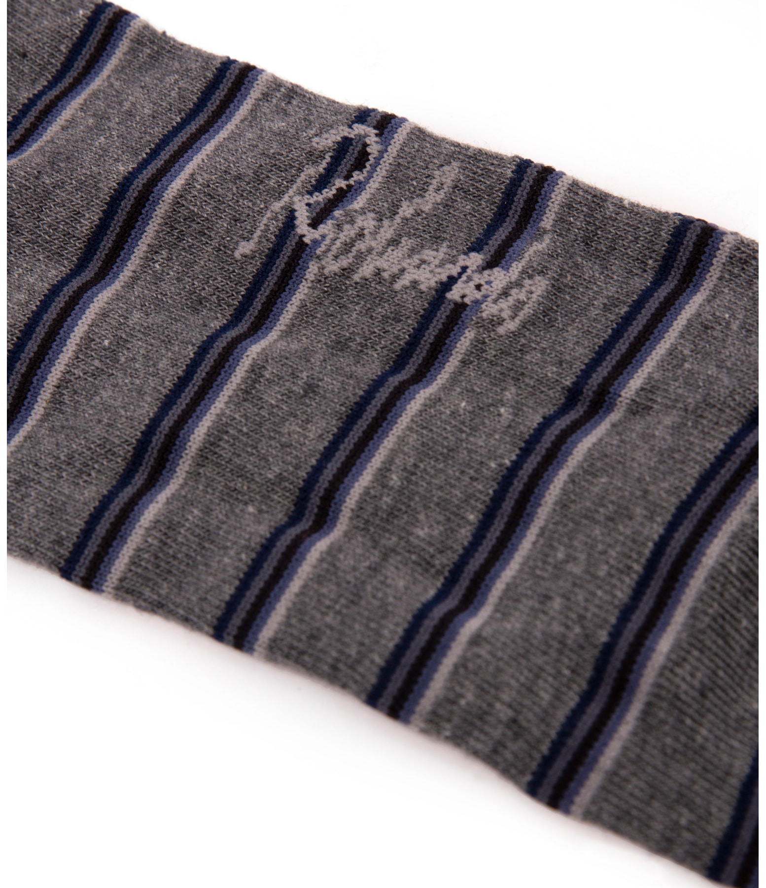 Meia Stripes Spaces Chumbo Mescla