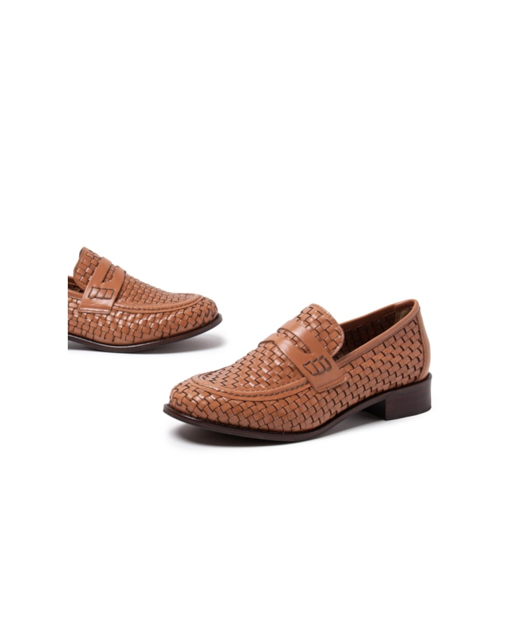 Mocassim Tresse Chic Rch Camel
