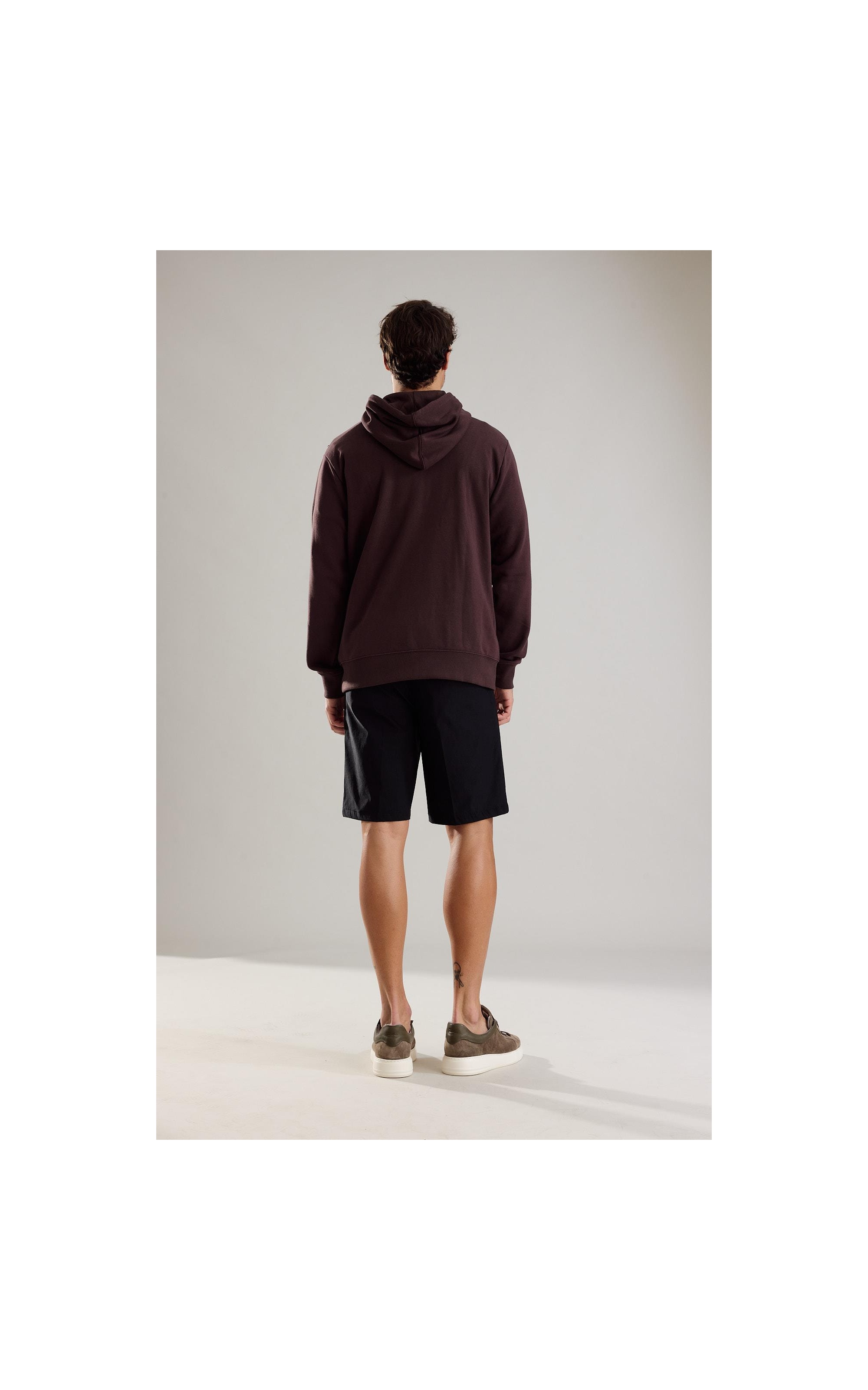 Moletom Basic Rch Hood Dark Brown