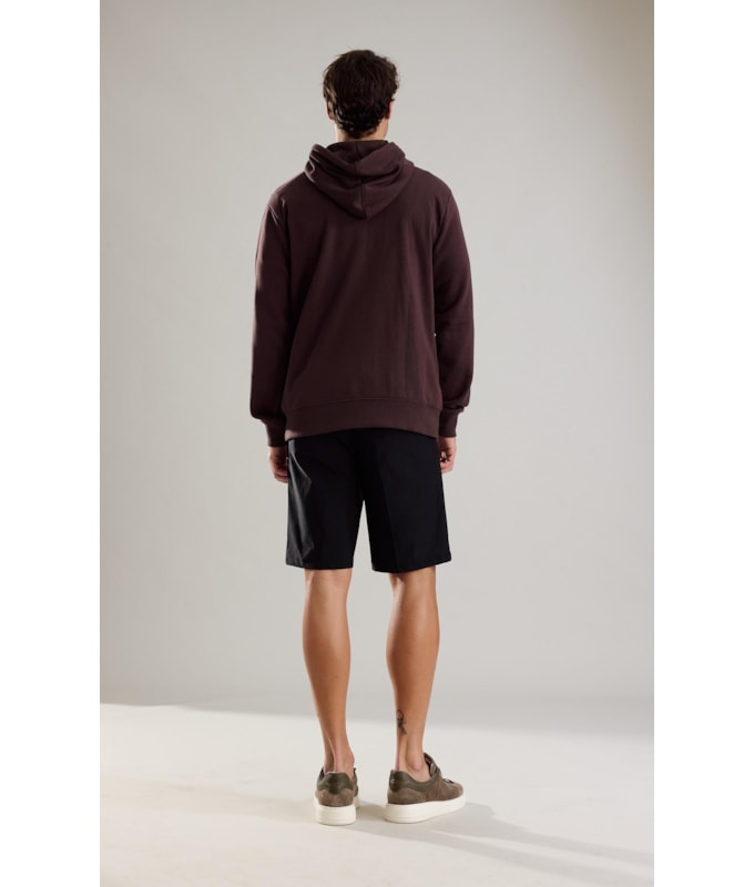 Moletom Basic Rch Hood Dark Brown