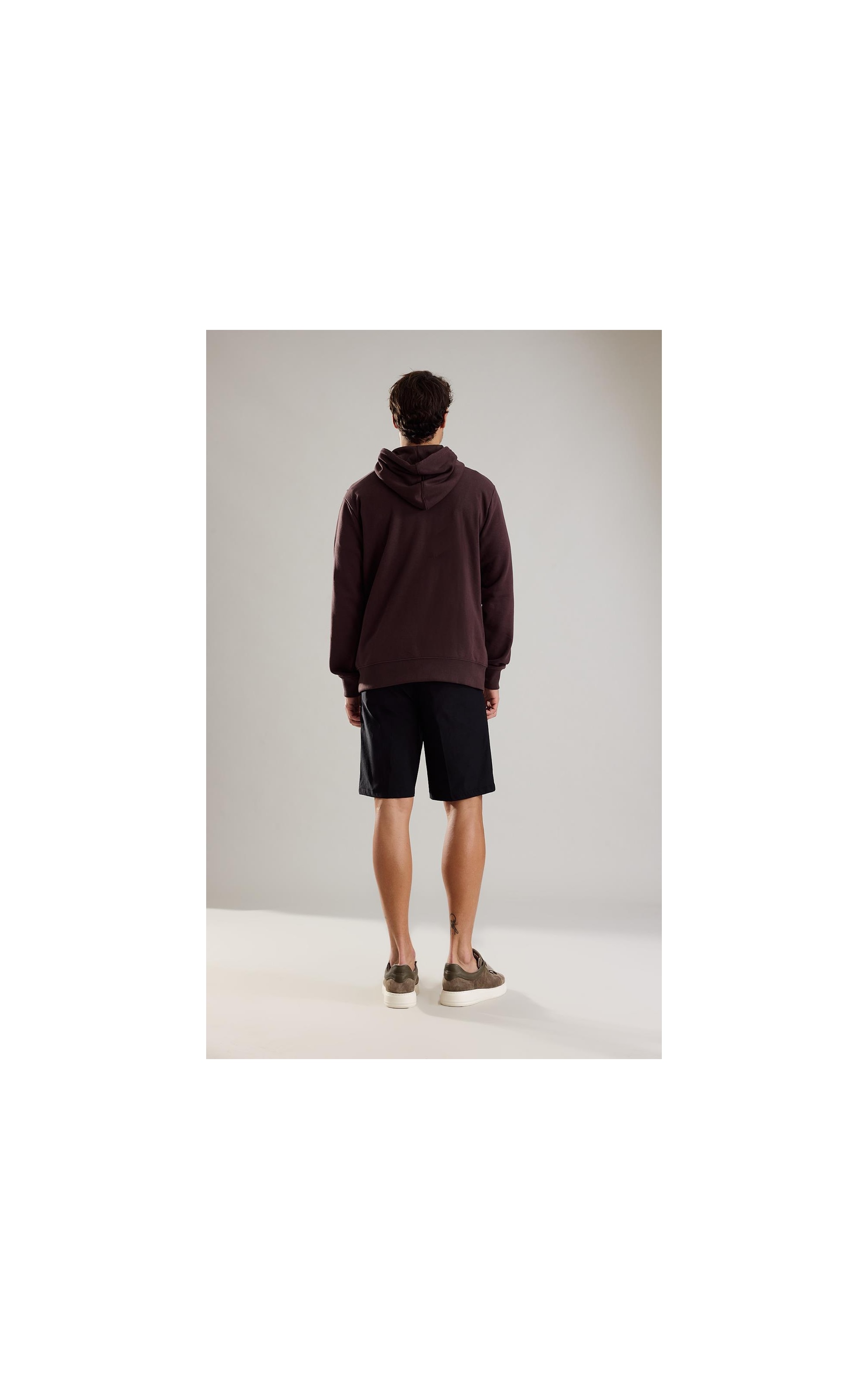 Moletom Basic Rch Hood Dark Brown