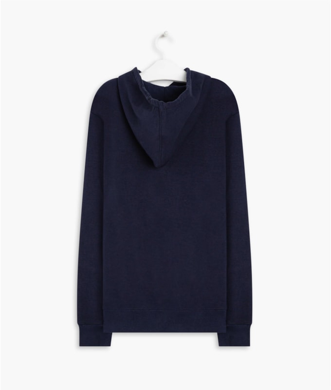 Moletom Basic Rch Hood Dark Navy
