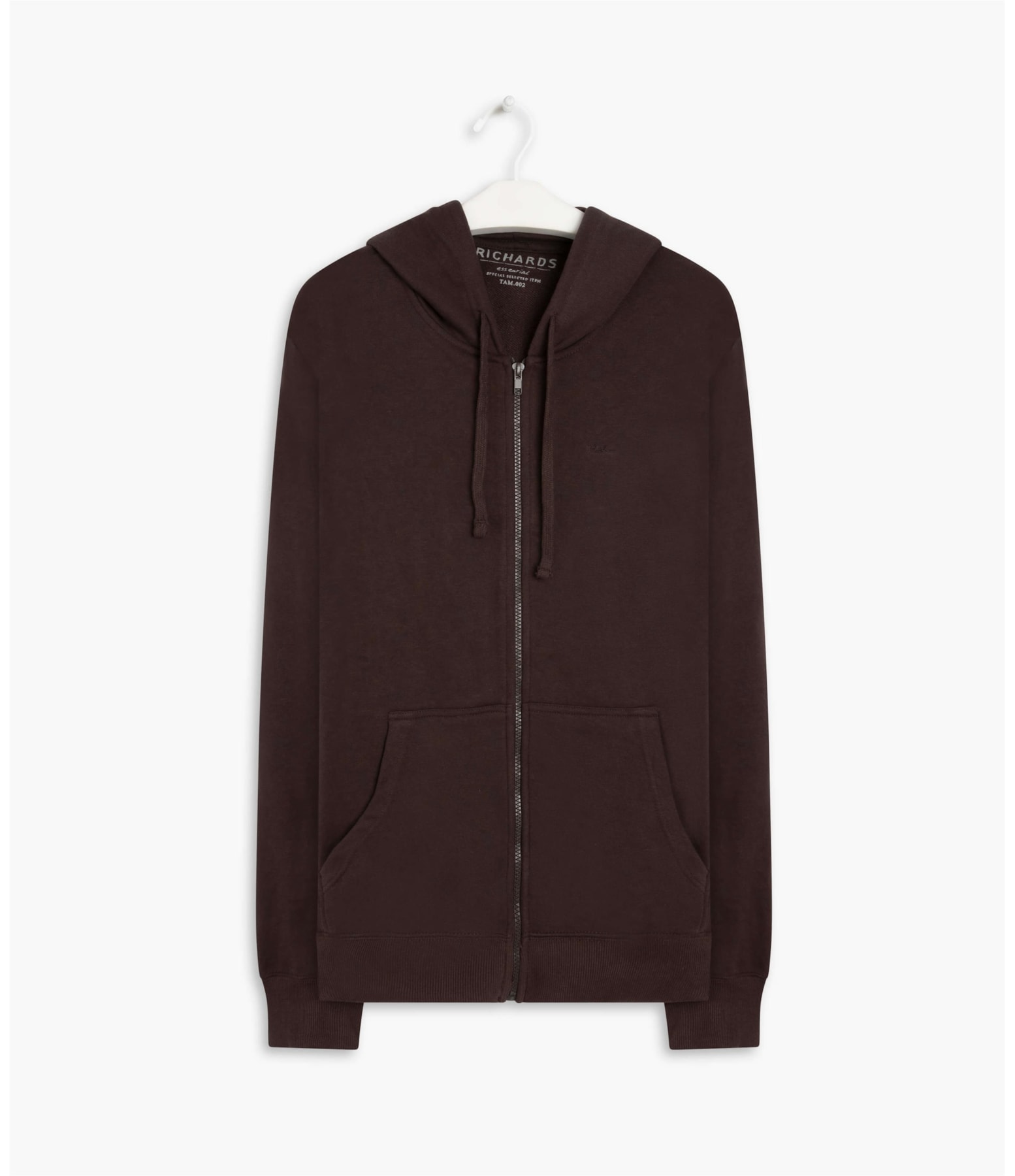 Moletom Basic Rch Ziper Dark Brown