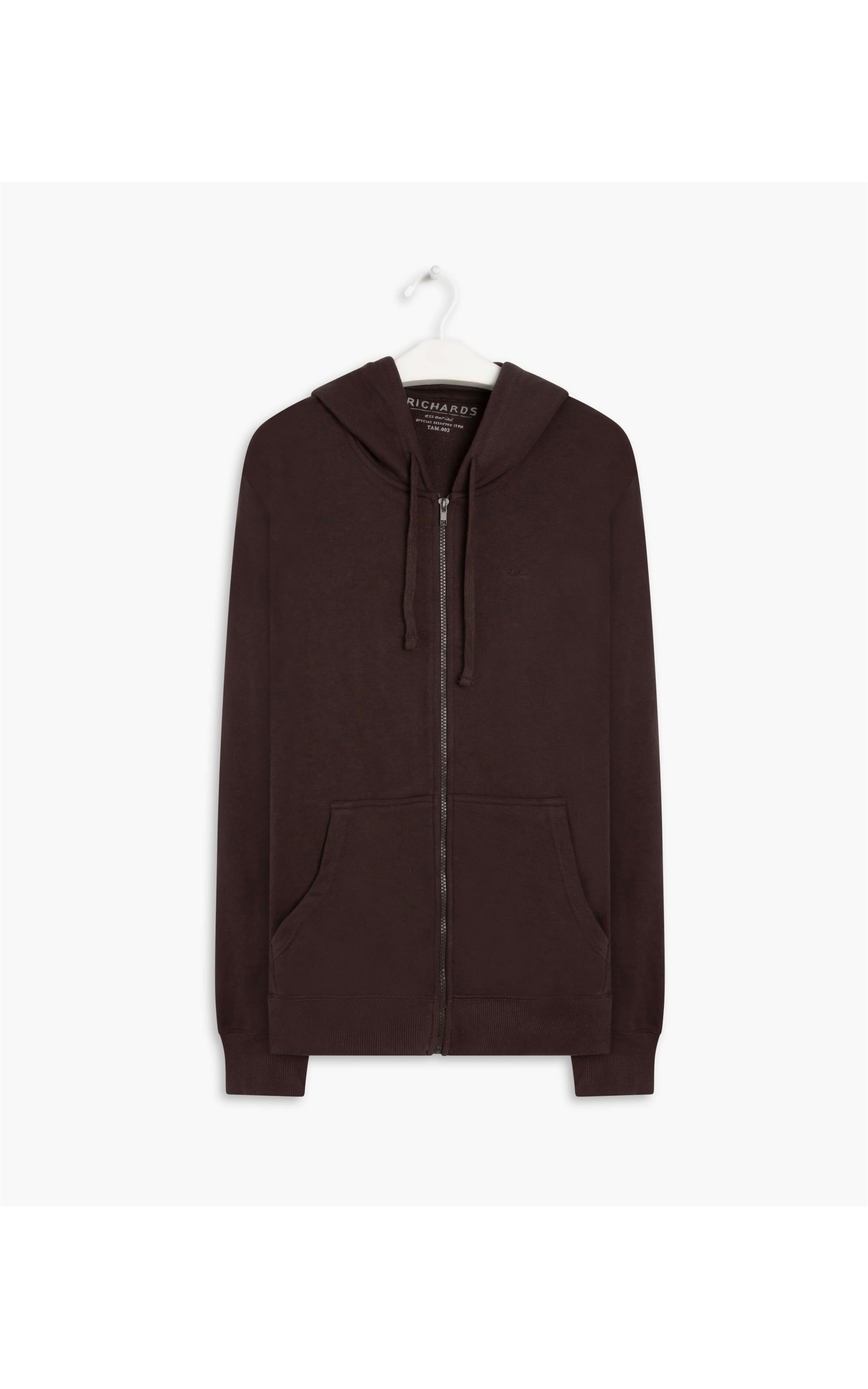 Moletom Basic Rch Ziper Dark Brown