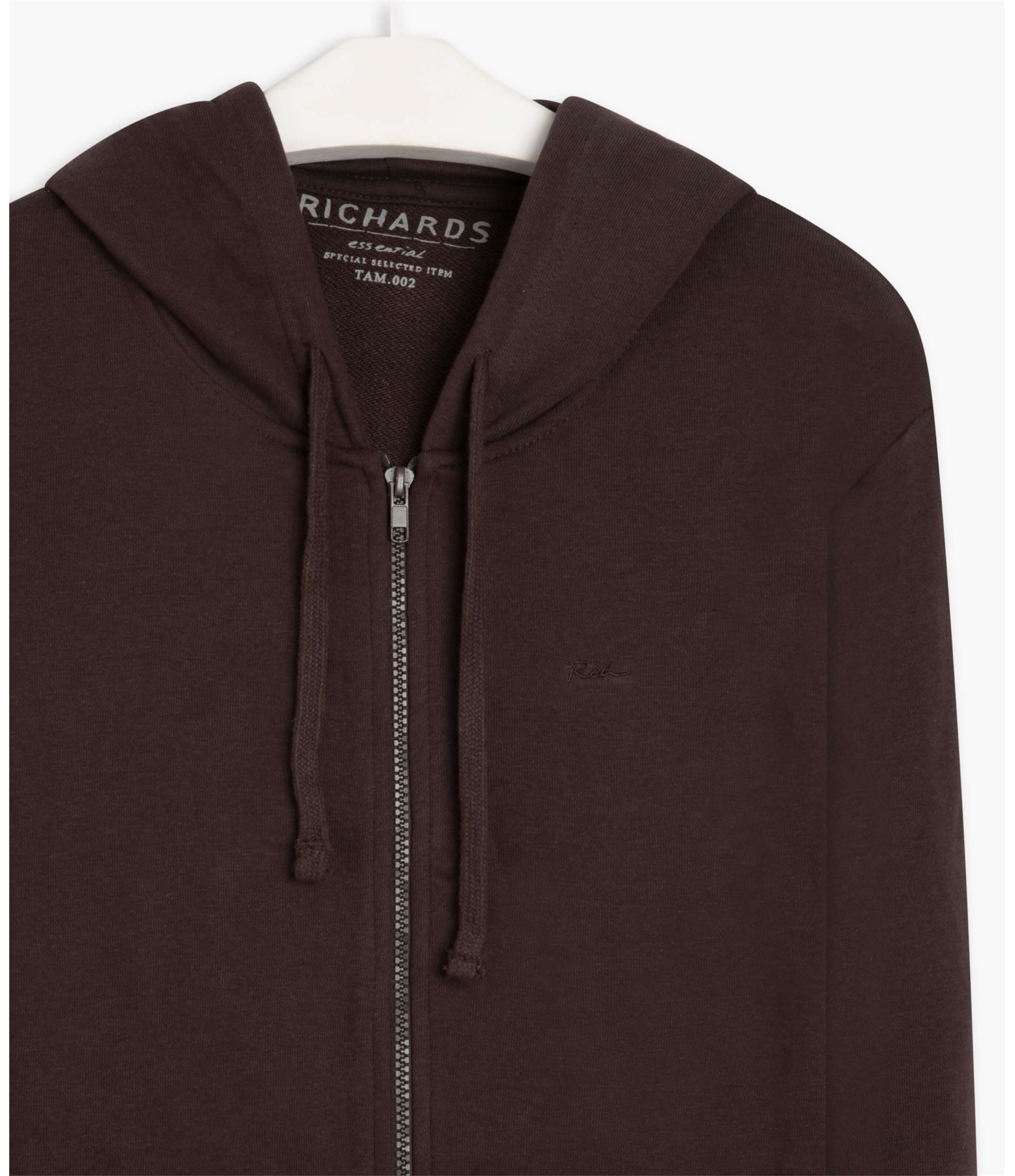 Moletom Basic Rch Ziper Dark Brown