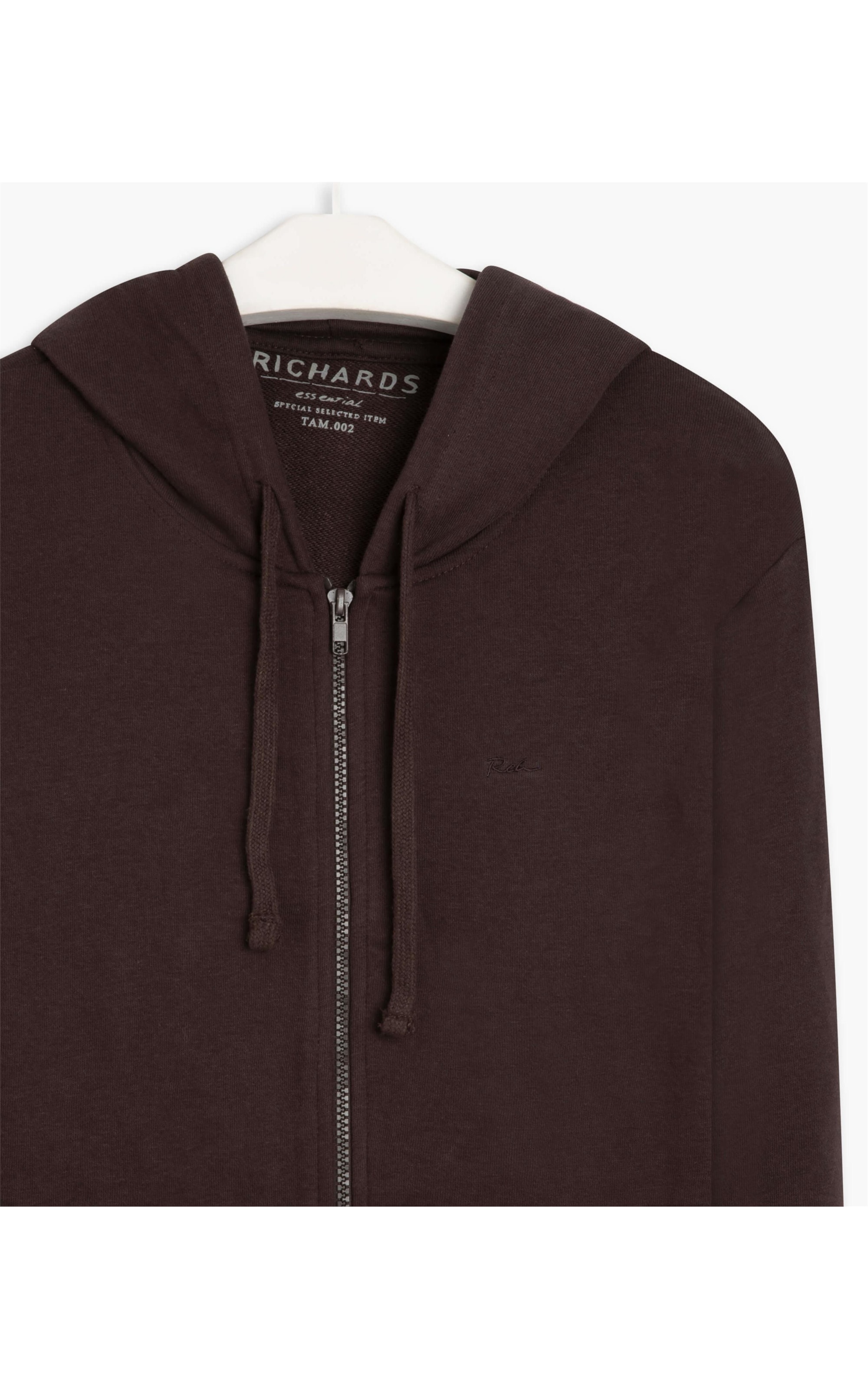 Moletom Basic Rch Ziper Dark Brown
