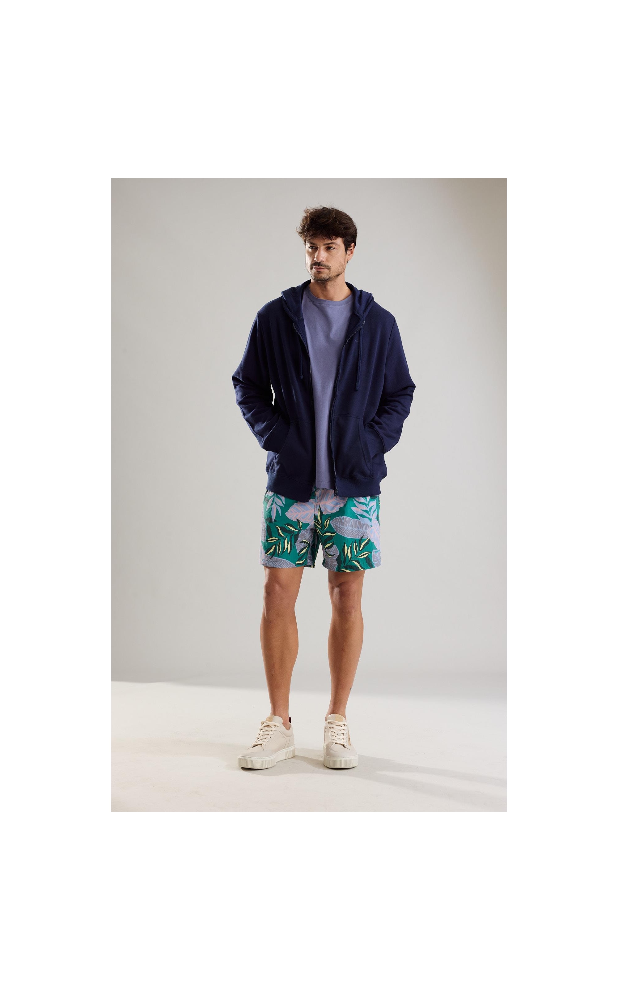 Moletom Basic Rch Ziper Dark Navy