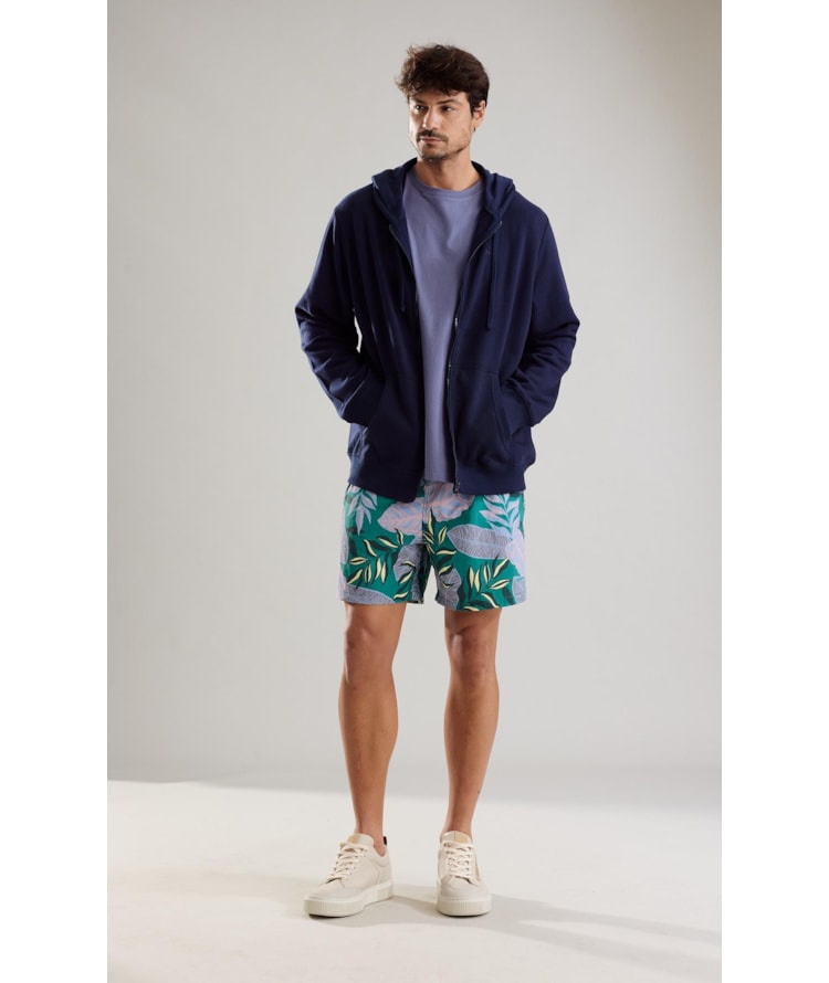 Moletom Basic Rch Ziper Dark Navy