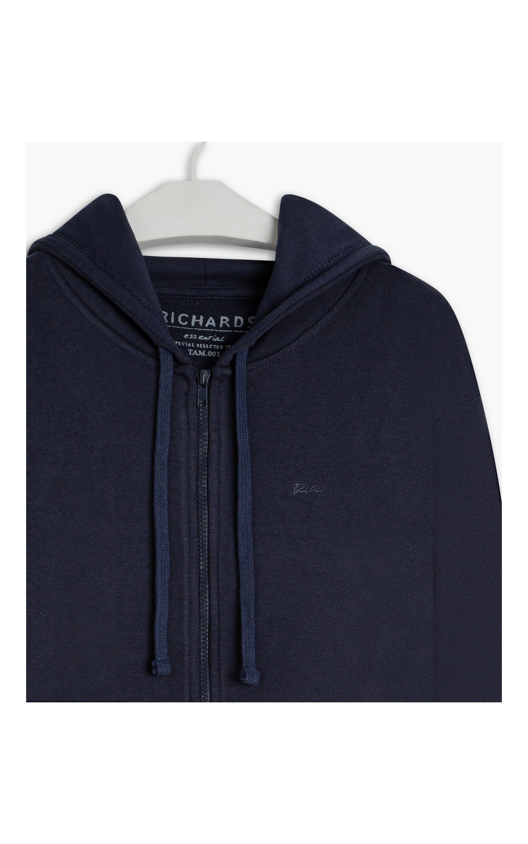 Moletom Basic Rch Ziper Dark Navy