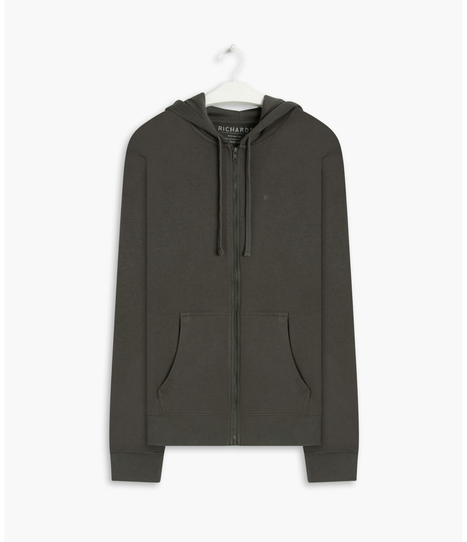 Moletom Basic Rch Ziper Verde Militar